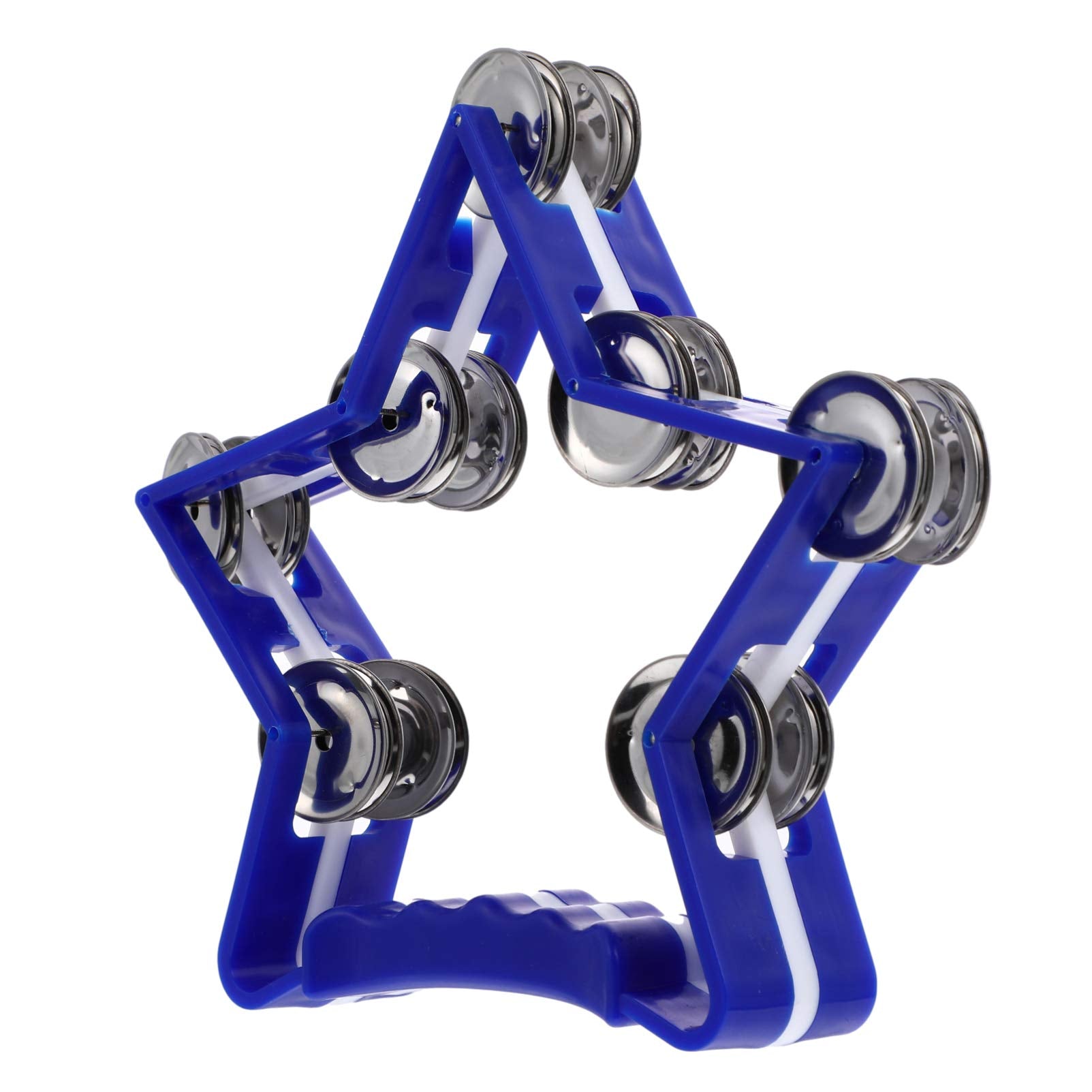 EXCEART Double Row Tambourine Handheld Tambourine Double Row Metal Tambourine Metal Jingles Hand Held Percussion for Kids and Ad