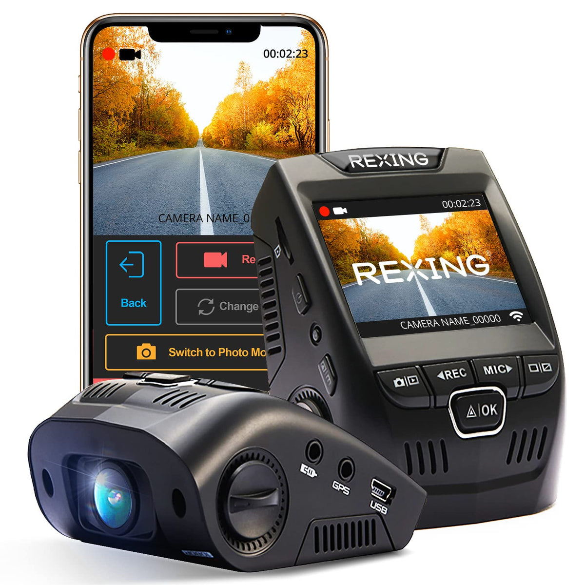 Rexingusa V1-4K Ultra Hd Car Dash Cam With Wi-Fi 2.4    Lcd Screen | 170 Wide Angle Dashboard Camera Recorder With G-Sensor | Wd