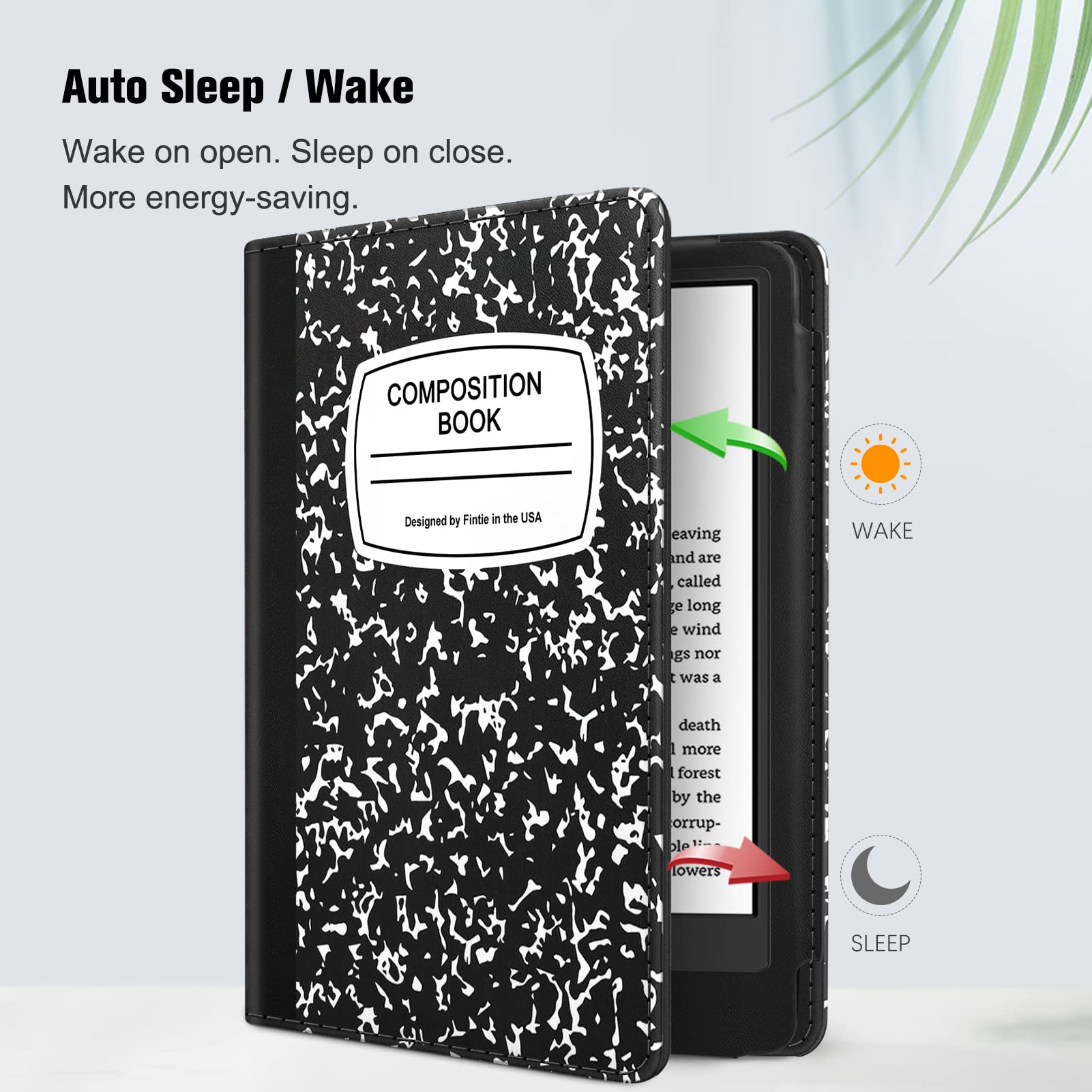 Fintie Folio Case For 6'' All New Kindle (2022 Release)   Book Style Pu Leather Shockproof Cover With Auto Sleep/Wake For Kindle