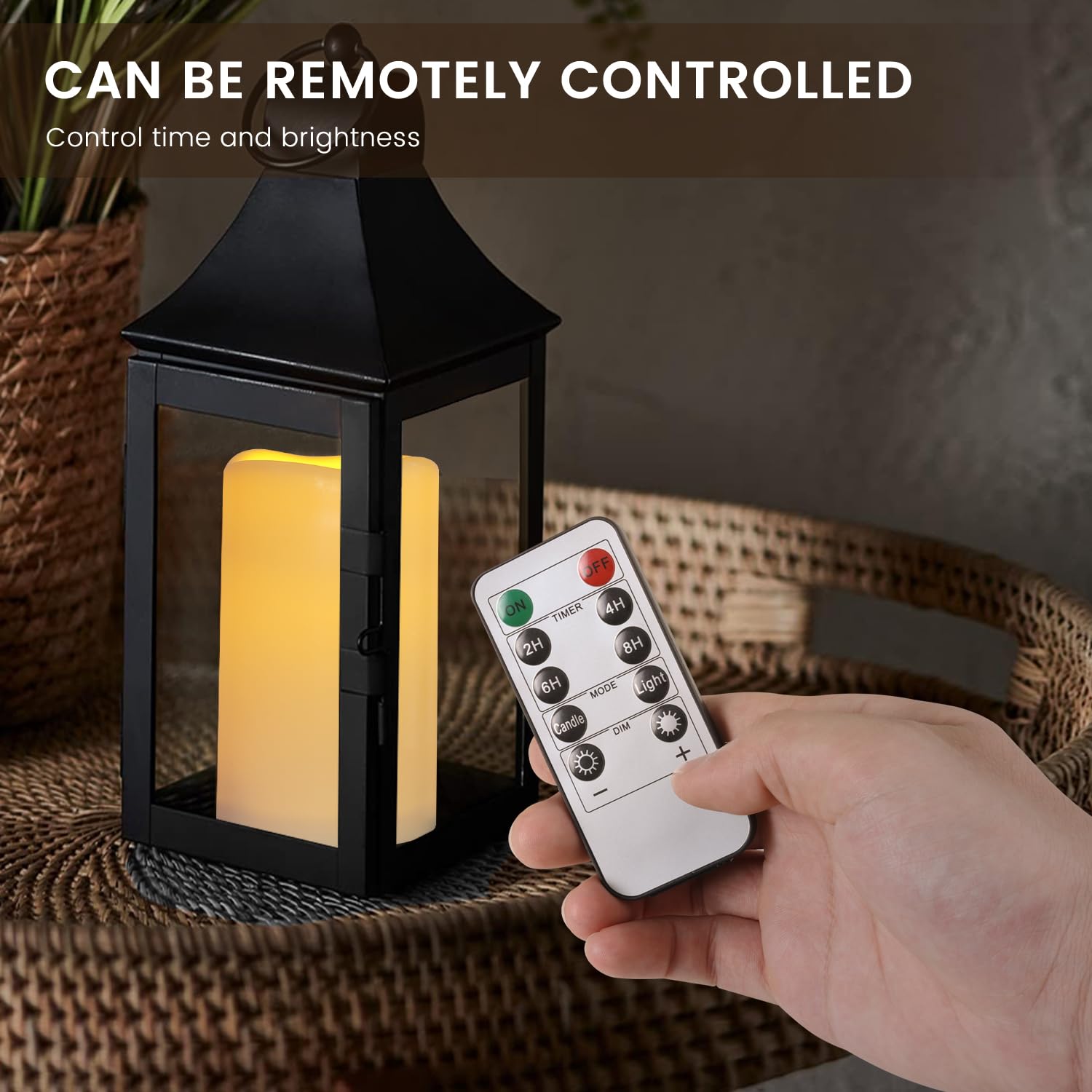 9Pack Outdoor Waterproof Plastic Flameless Candles With Remote Control Led Flickering Battery Operated Pillar Candles Cycling 24