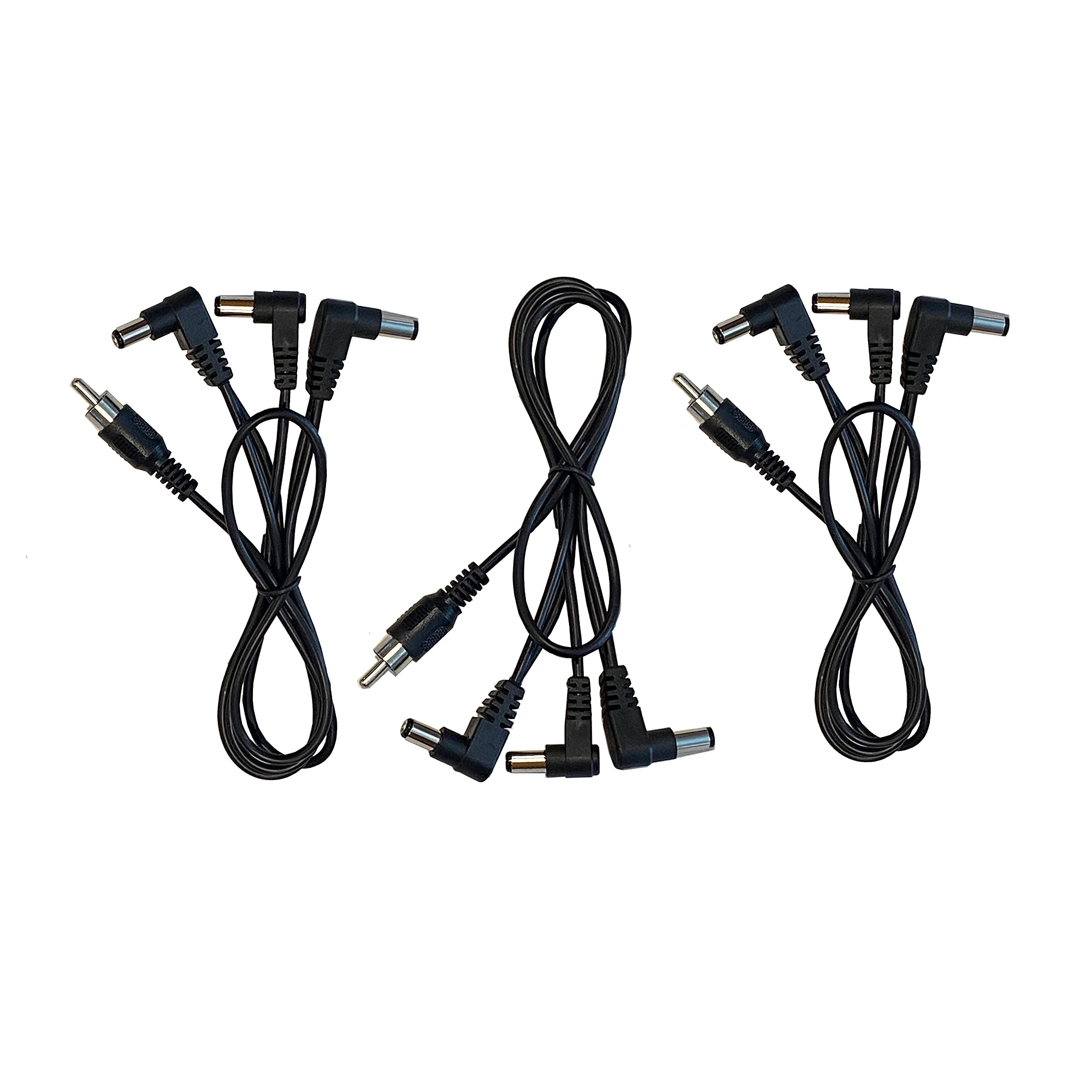 Kurrent Electric (3) Pack Of 3 Way Split Effects Pedal Dc Power Cables For Cioks Power Supplies