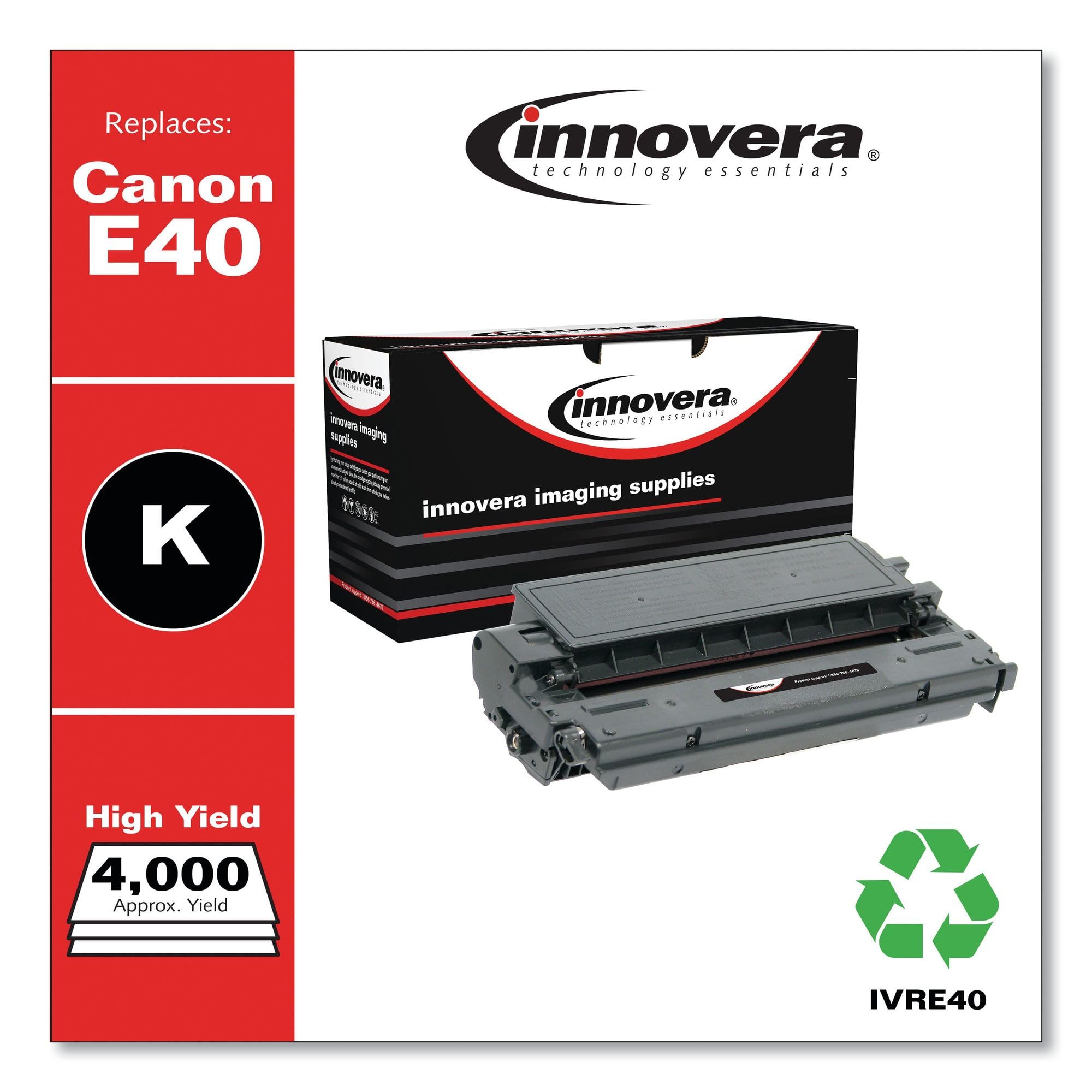 Innovera E40 4000 Yield Remanufactured 1491A002Aa Toner, Black Toner