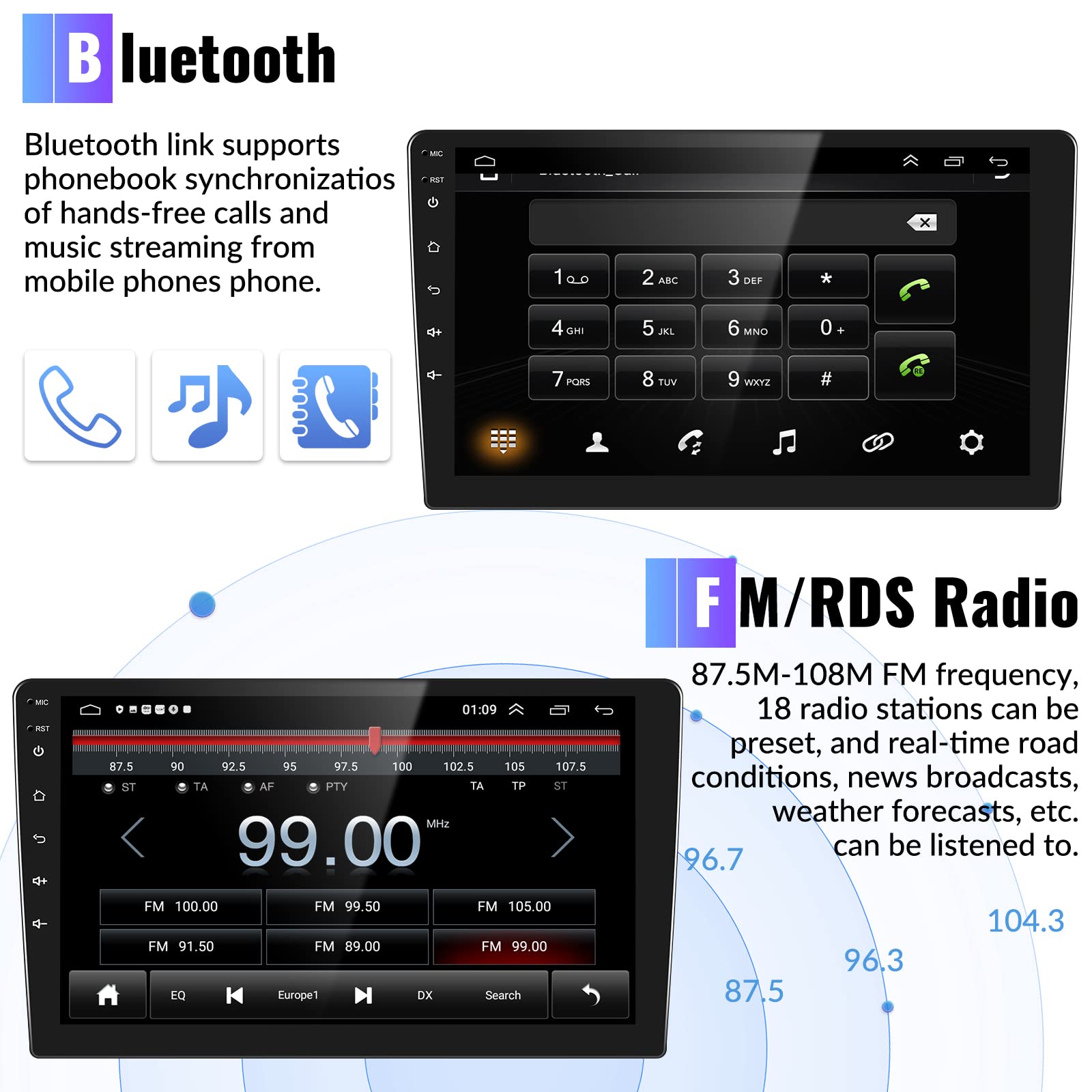 Android 13 Car Stereo For Ford Escape 2007 2012/Mazda Tribute 2007 2012 With Wireless Carplay Android Auto,9'' Touchscreen Car R