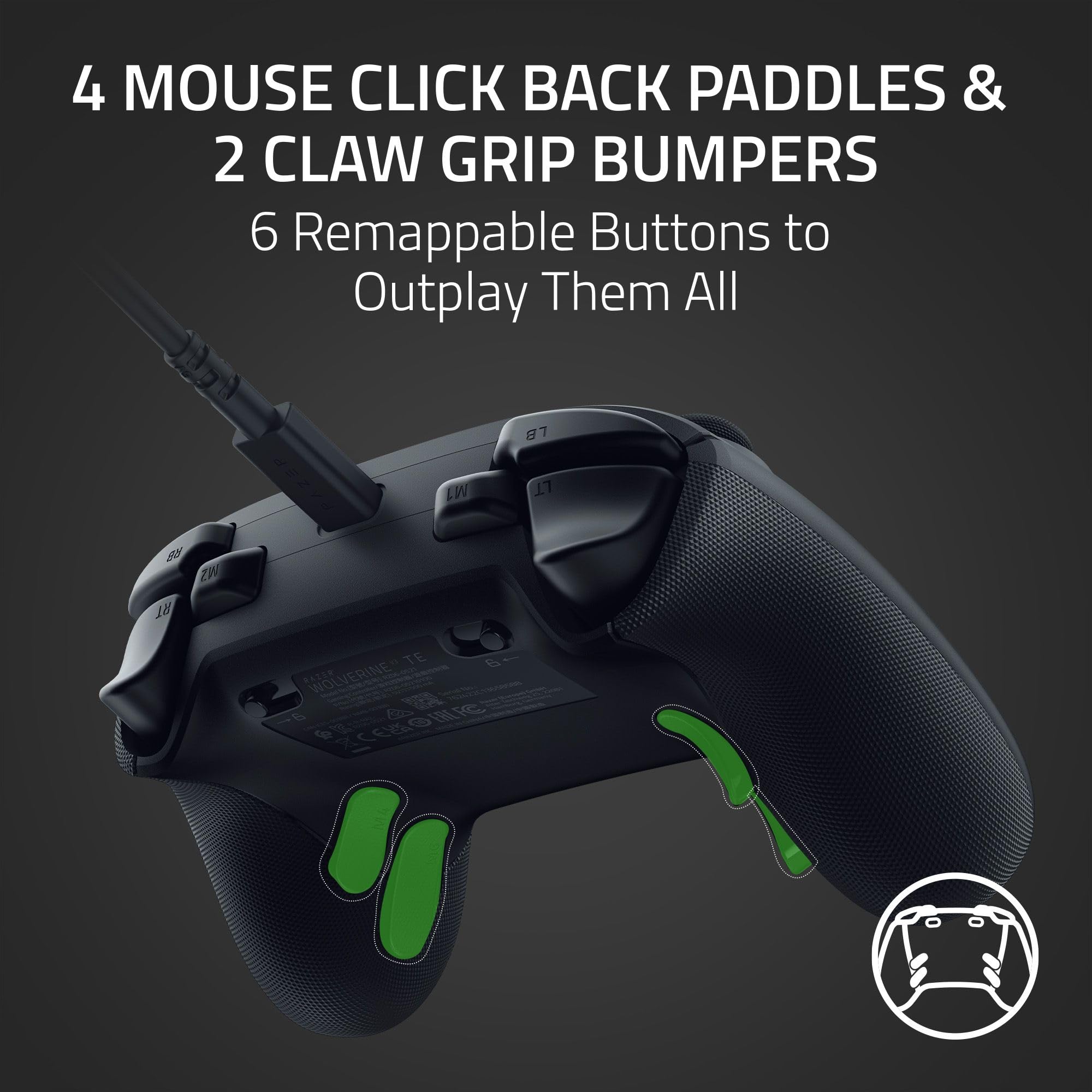 Razer Wolverine V3 Tournament Edition Xbox/Pc, 6 Remappable Buttons To Outplay Them All, 1000Hz Polling Rate For Competitive Pla