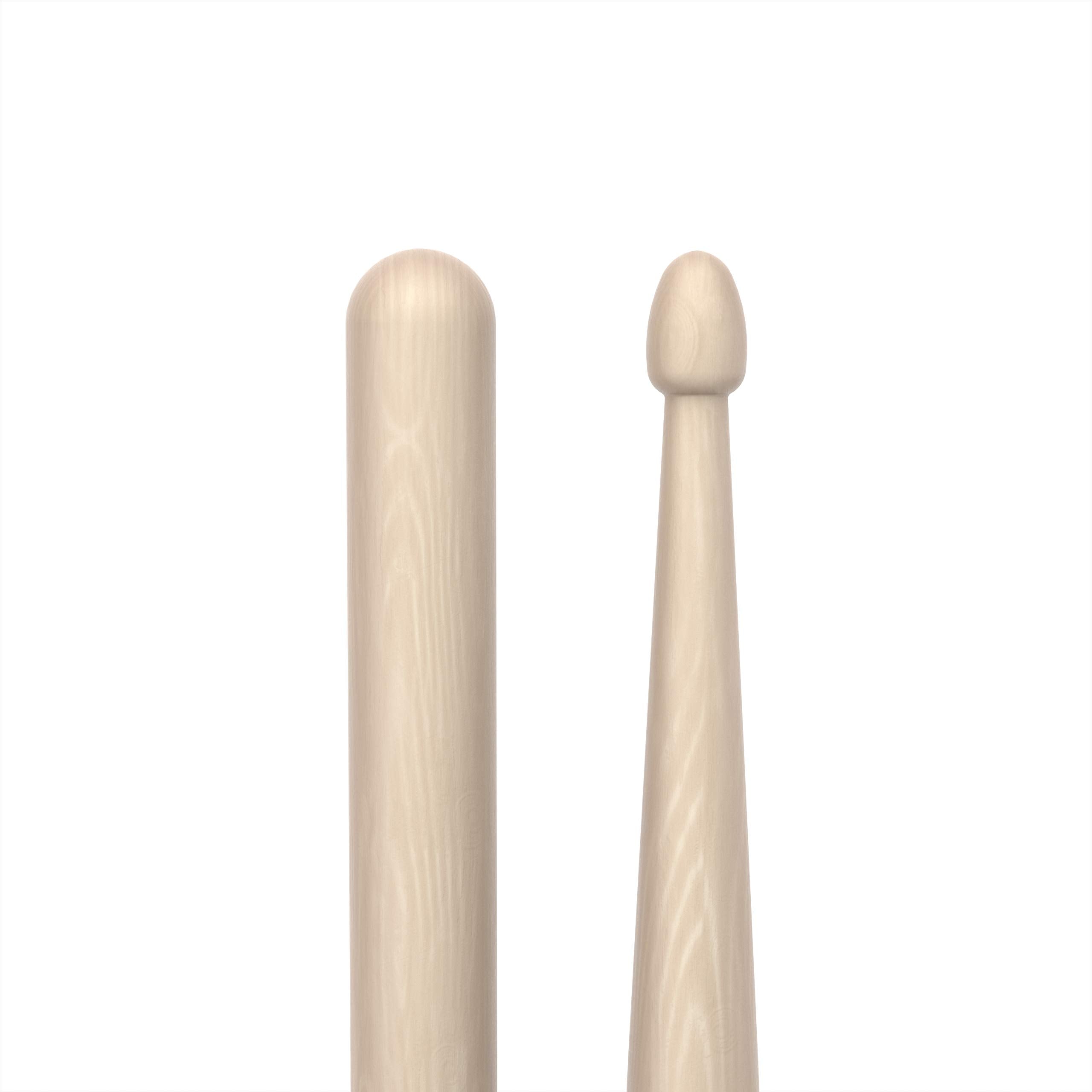 Promark Rebound 7A Raw Hickory Drumsticks, Acorn Wood Tip, One Pair