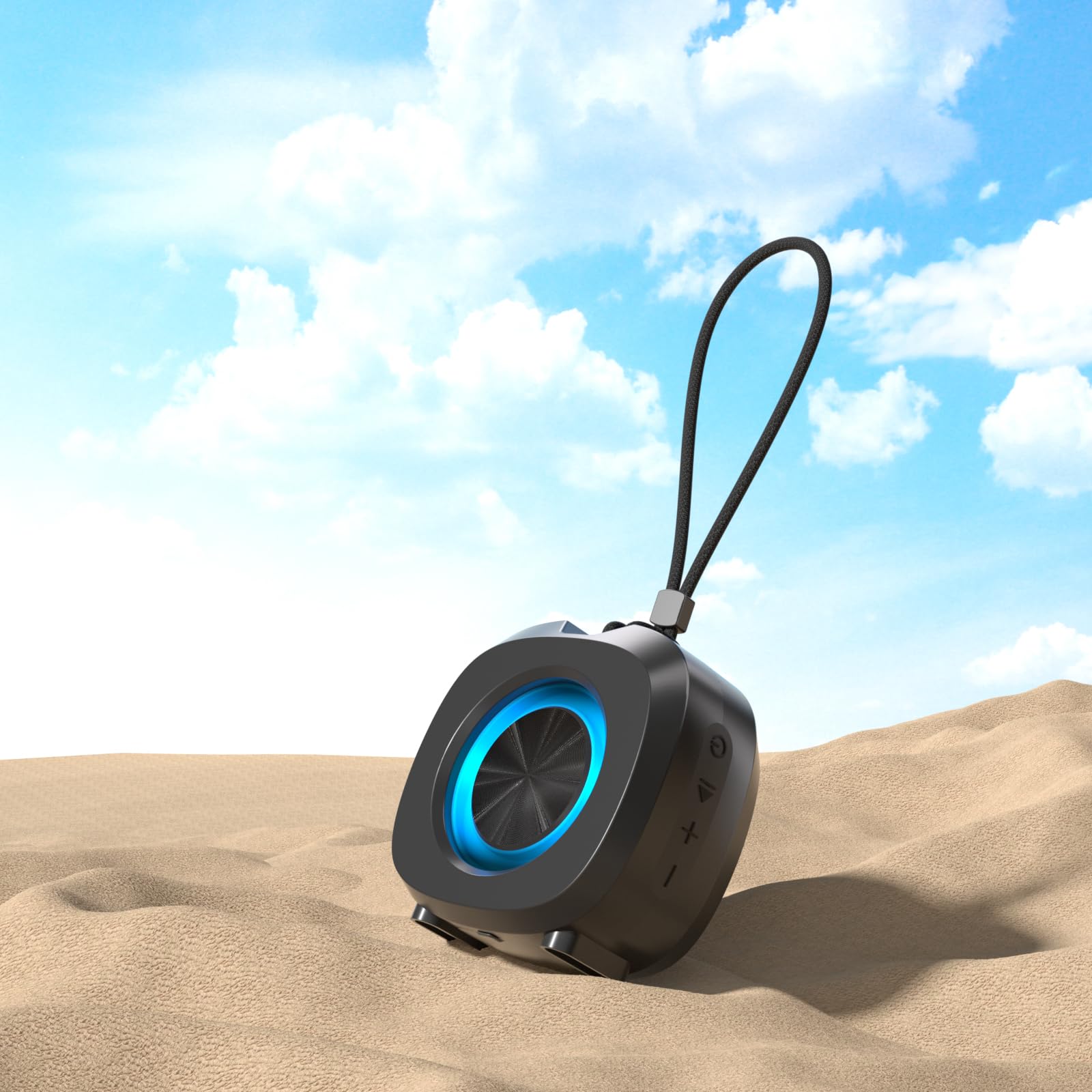 Bluetooth Speaker, Portable Wireless, Ipx5 Waterproof Speaker, Bluetooth 5, Rgb Color Lights, Loud Stereo Sound, Bass, Tws Pairi