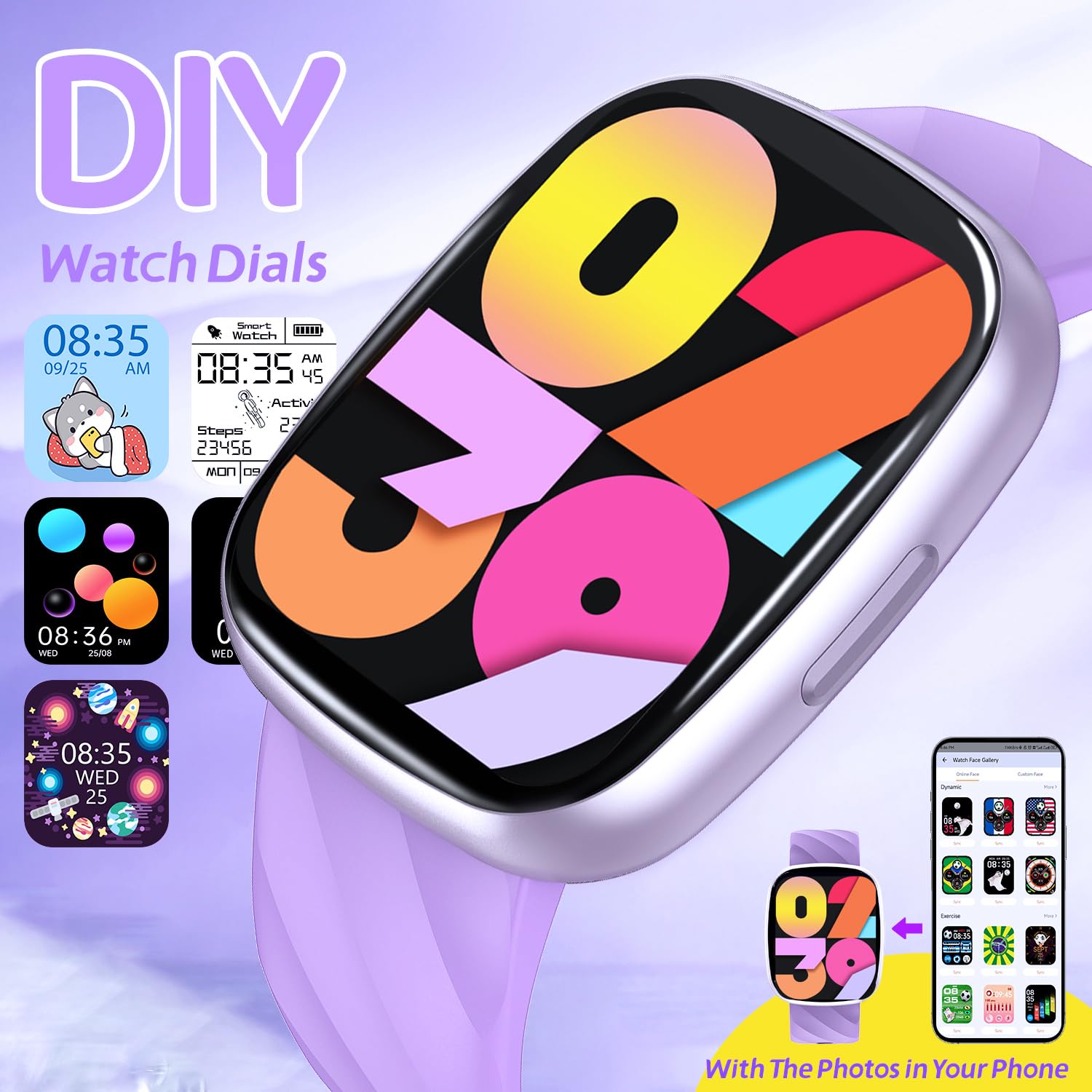 Ayataha Smart Watch For Kids, Kids Fitness Tracker Watch For Boys Girls Ages 5-15, Activity Tracker, Heart Rate Sleep Monitor, I