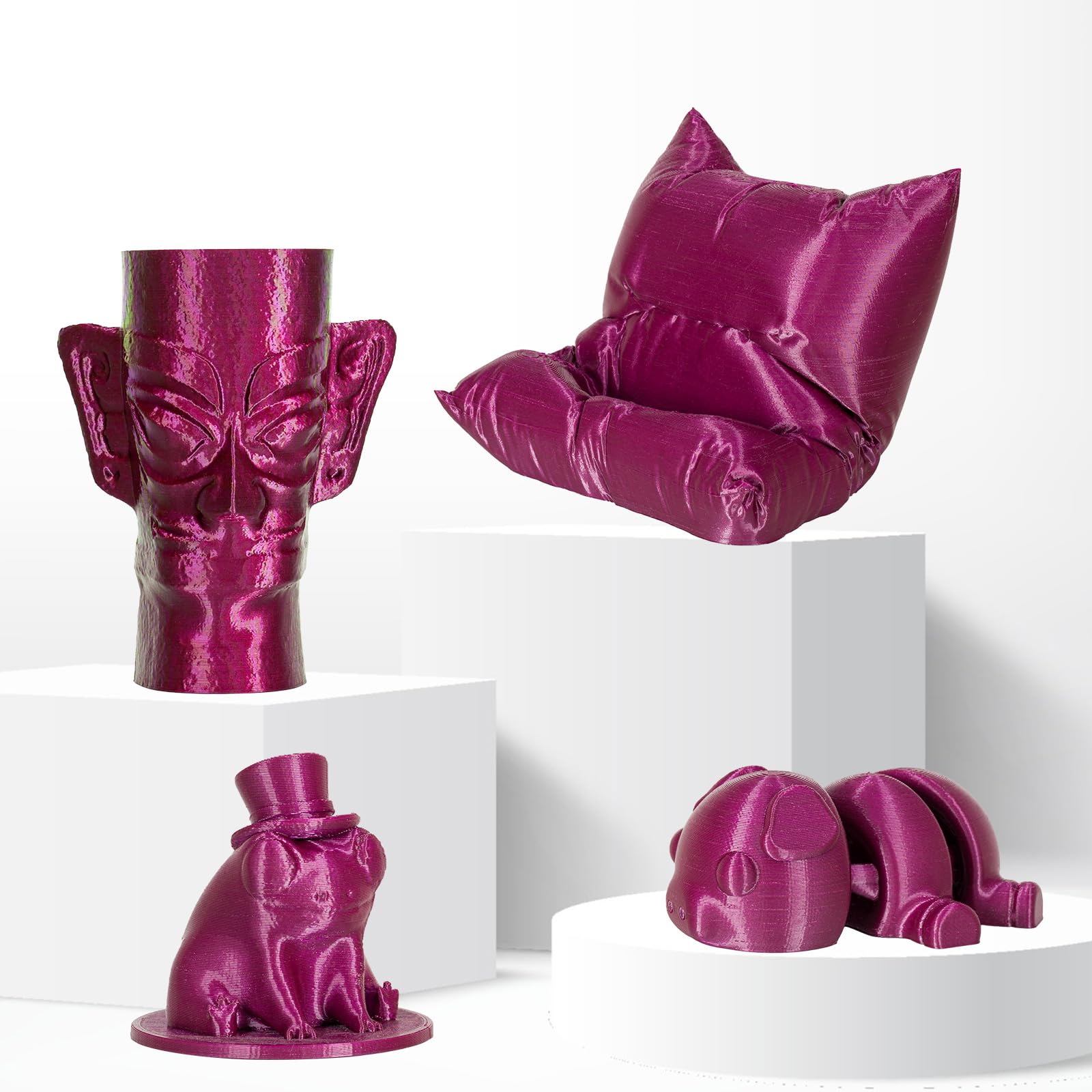 Tronxy Petg Filament 1.75Mm,Metal-Purple-Gold 3D Printer Filament Accuracy +/- 0.05Mm, 1Kg Spool (2.2 Lbs) For 3D Printers