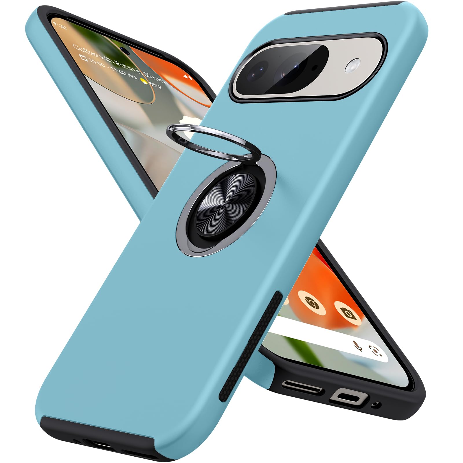 Jame For Google Pixel 9 Case/Google Pixel 9 Pro Case, Slim Fit Military Grade Shockproof Case For Pixel 9/9 Pro With Ring Holder