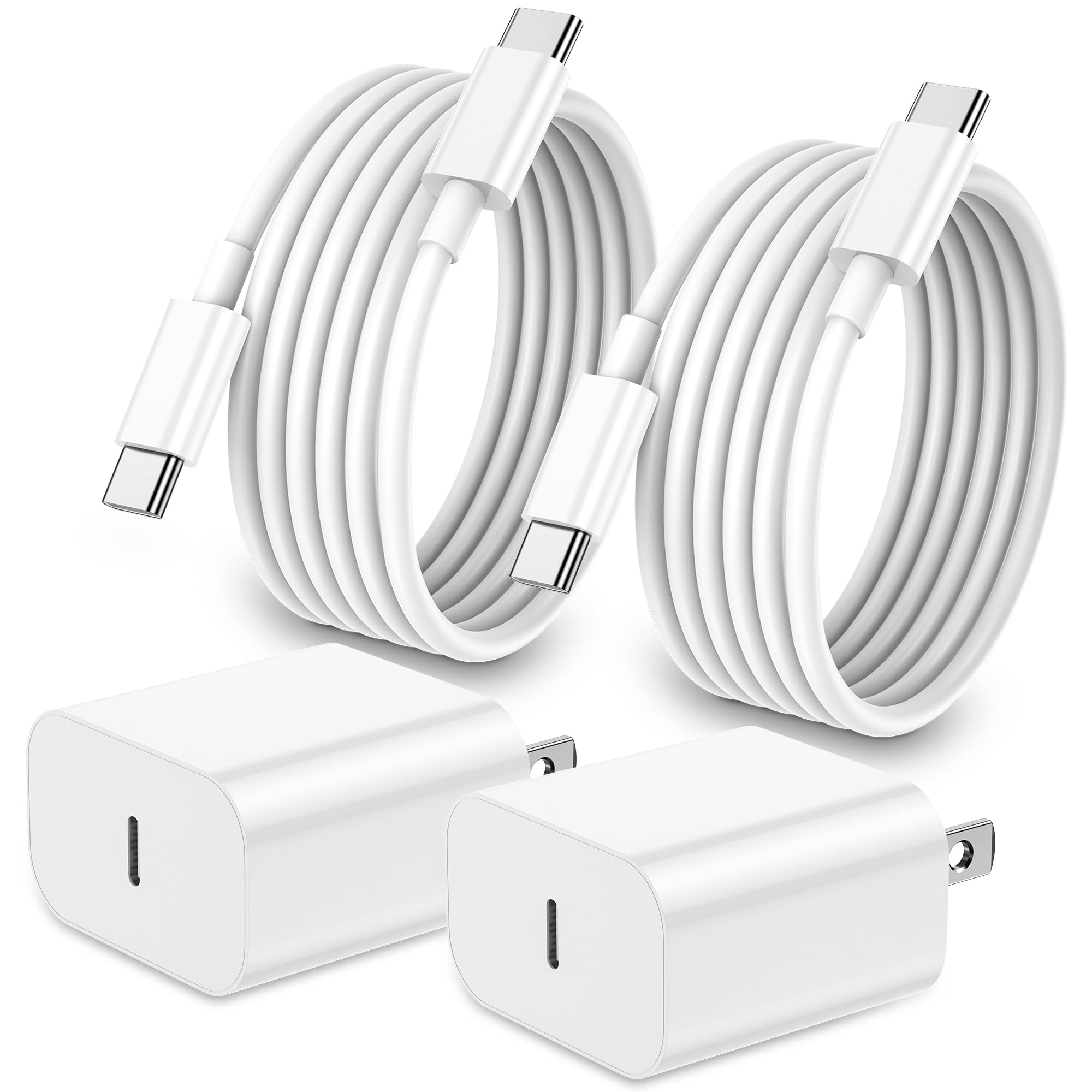 iPhone 16 15 Charger Fast Charging,20W Apple iPad USB C Fast Charger,2Pack 6ft USB C Wall Charger Block for iPhone 16/16 Pro/16 