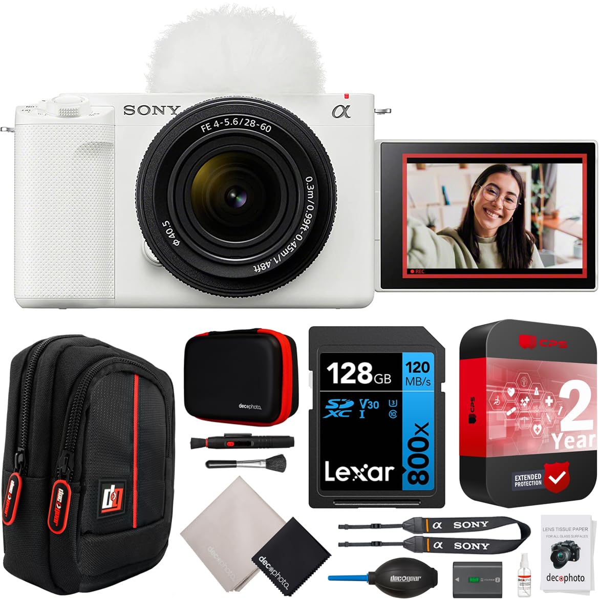 Sony ZV-E10 II Mirrorless Alpha APS-C Camera Body + 16-50mm F3.5-5.6 OSS II Lens White ZVE10M2KW Content Creators Bundle with CP
