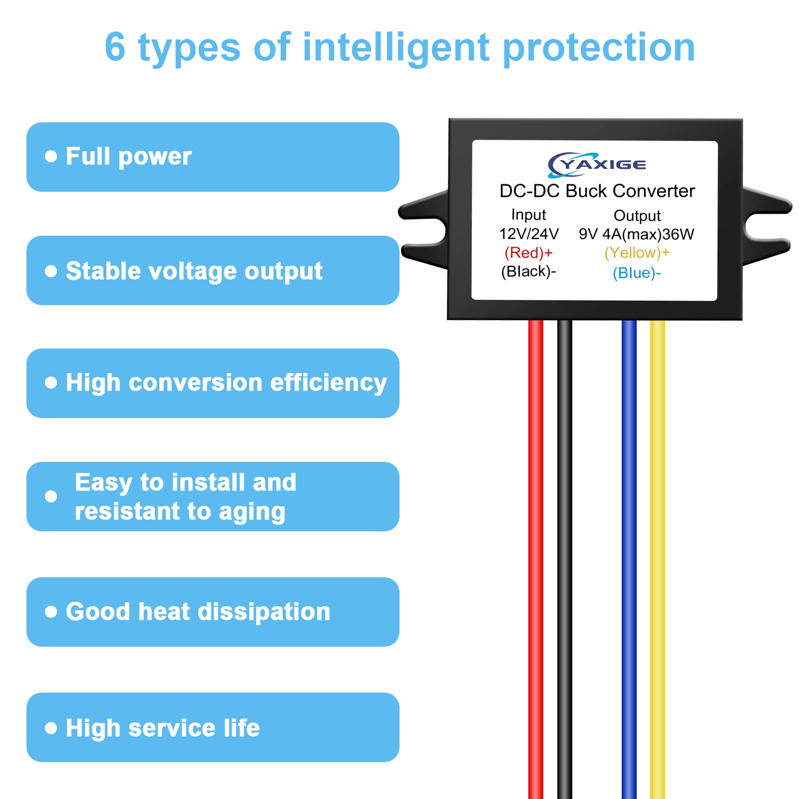 Dc Dc 12V 24V To 9V 4A 36W Converter Dc Voltage Reduction And Stabilization Waterproof Voltage Reduction Module Suitable For Var