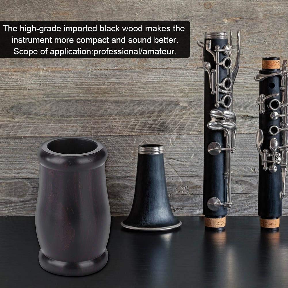 Clarinet Barrel, 23Mm Inner Diameter Ebony Material Clarinet Parts Accessories Barrel Black Tube