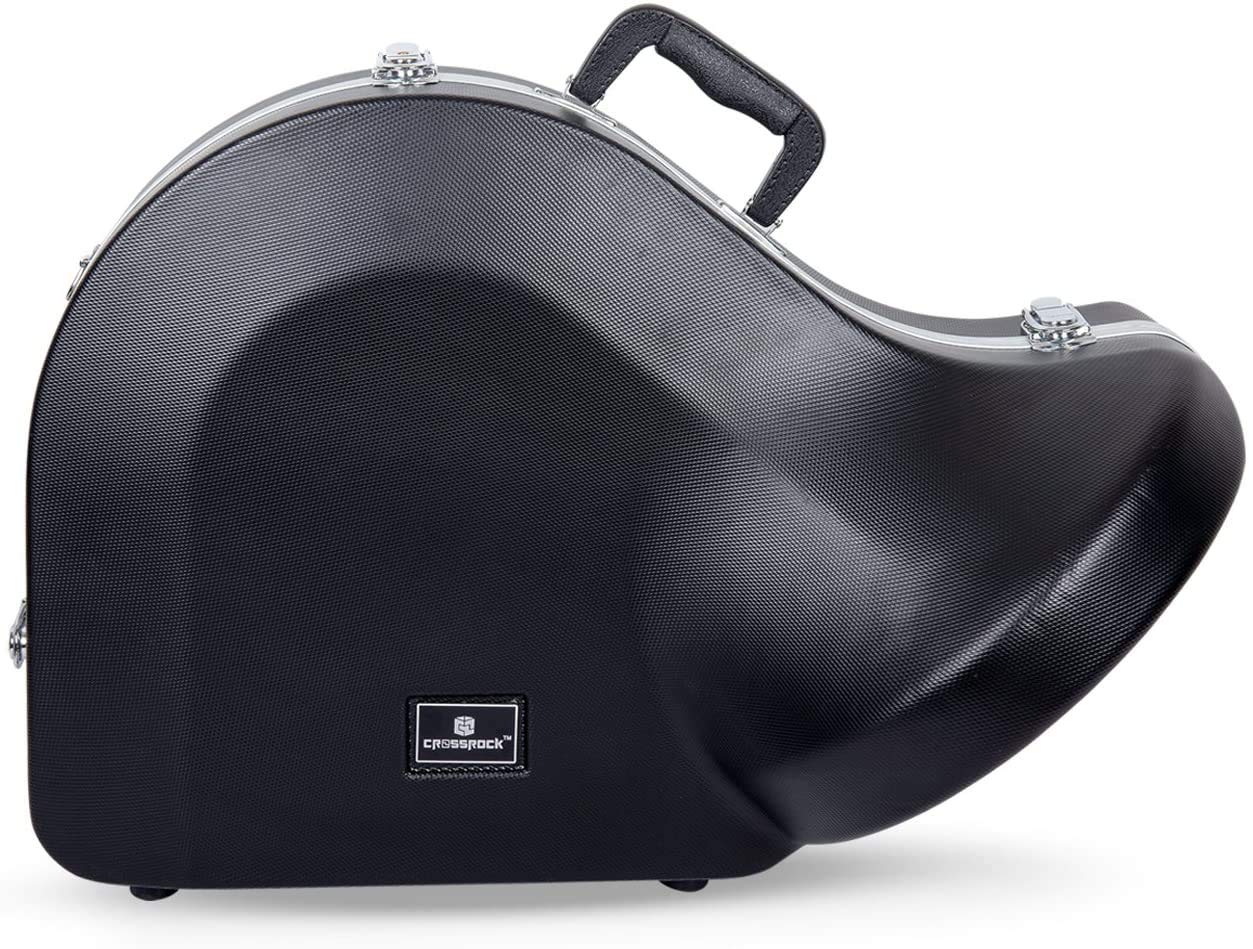 Crossrock ABS Molded Black French Horn Case