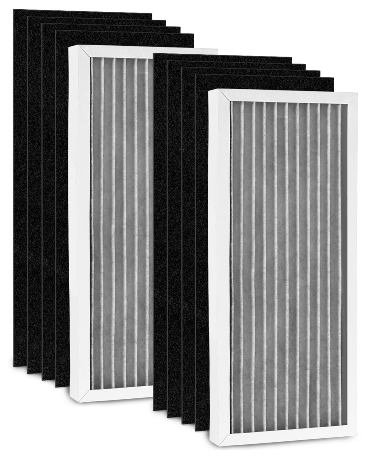 04383 Filter Replacement Compatible With Hamilton Beach 04383, 04384, 04385 Air Purifier, 2 True Hepa Filter & 8 Carbon Filters,
