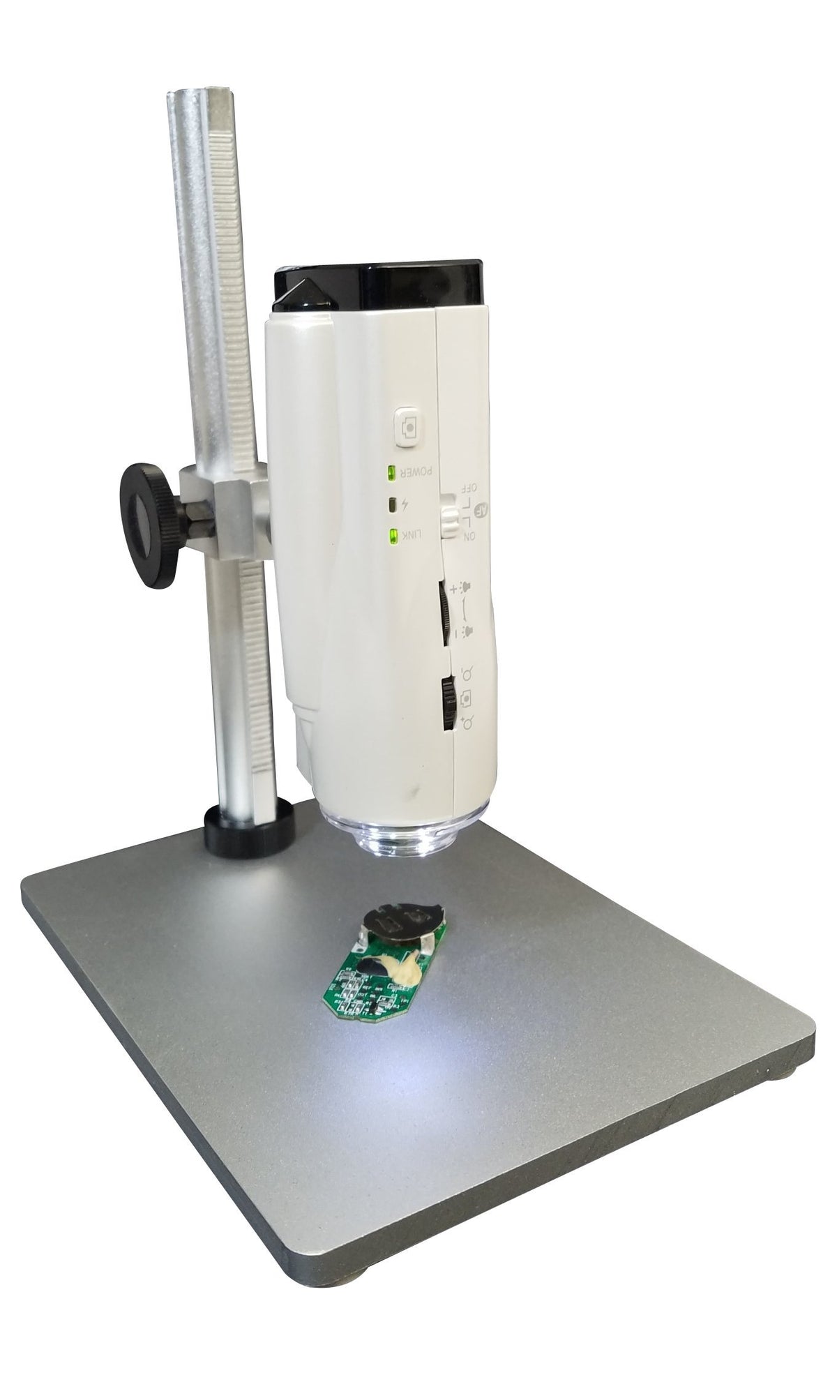 Vitiny Um05 Handheld Usb Digital Autofocus Microscope With Steel Stand (Up To 320X On 22'' Monitor) And Measurement Functions