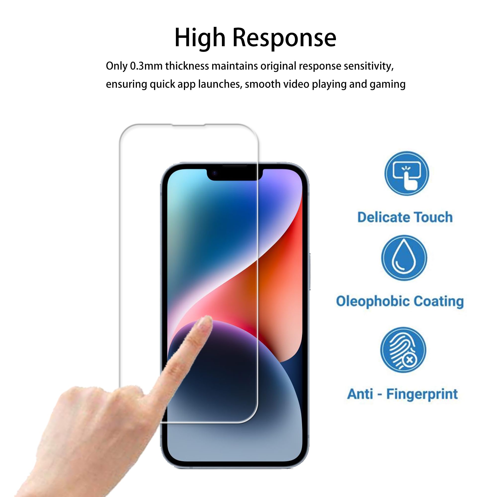 Hkkais Easy Alignment Frame Designed For Iphone14 Tempered Glass Screen Protector 2 Pack Camera Lens Protector Film 2 Pack
