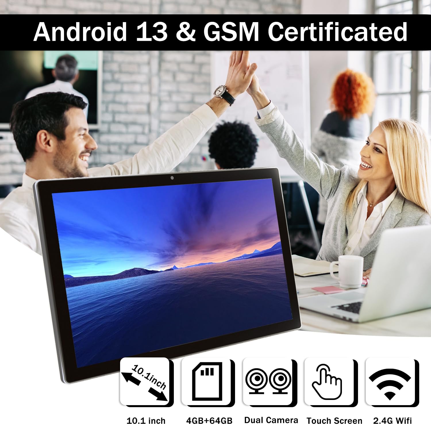 Yinoche Tablet Android Tablet 10 Inch Tablets 4Gb Ram 64Gb Rom Tablets 1Tb Expand Octa Core Processor 10In Tab, 1280X800 Ips Hd