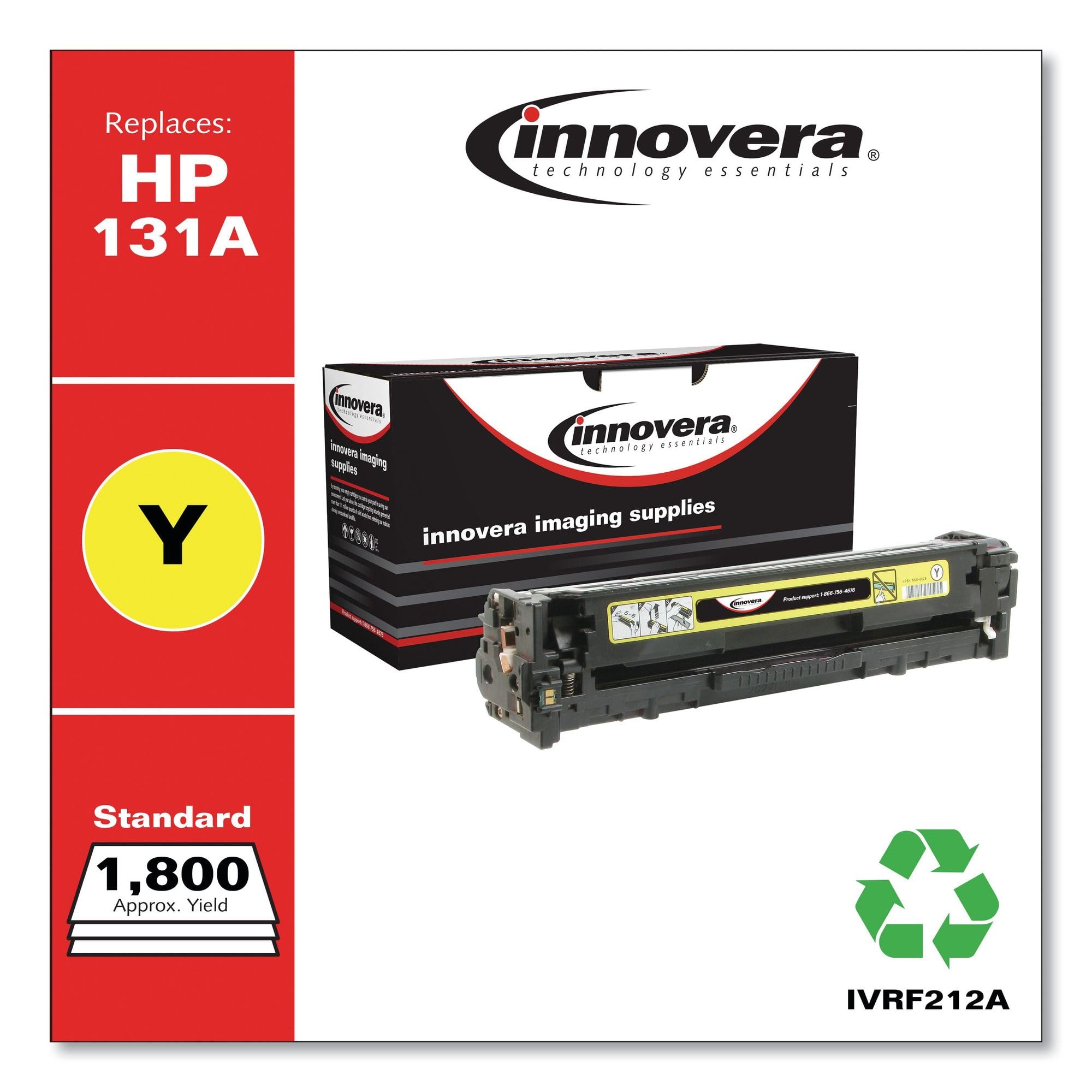 Innovera Remanufactured Yellow Toner, Replacement For 131A (Cf212A), 1,800 Page Yield