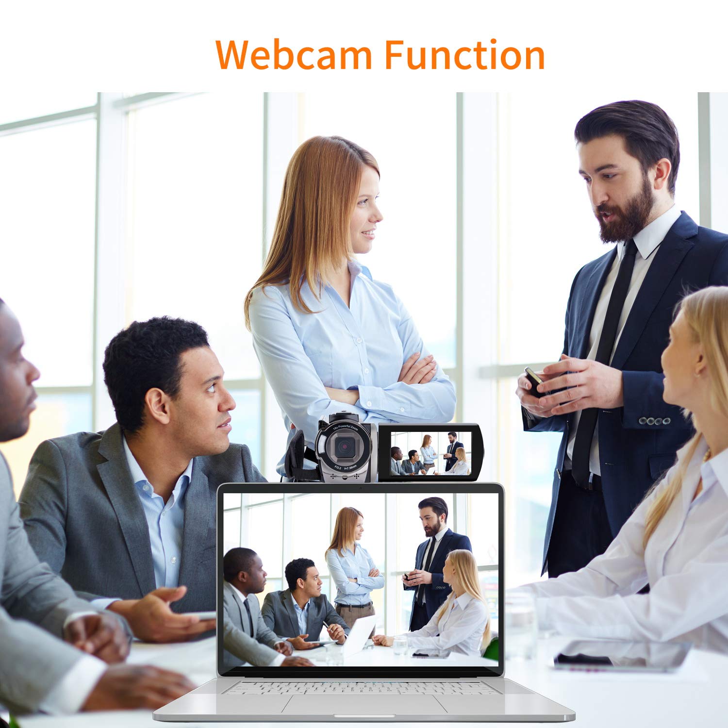 Kicteck Video Camera Camcorder Digital Camera Recorder Full Hd 1080P 15Fps 24Mp 3.0 Inch 270 Degree Rotation Lcd 16X Zoom Camcor