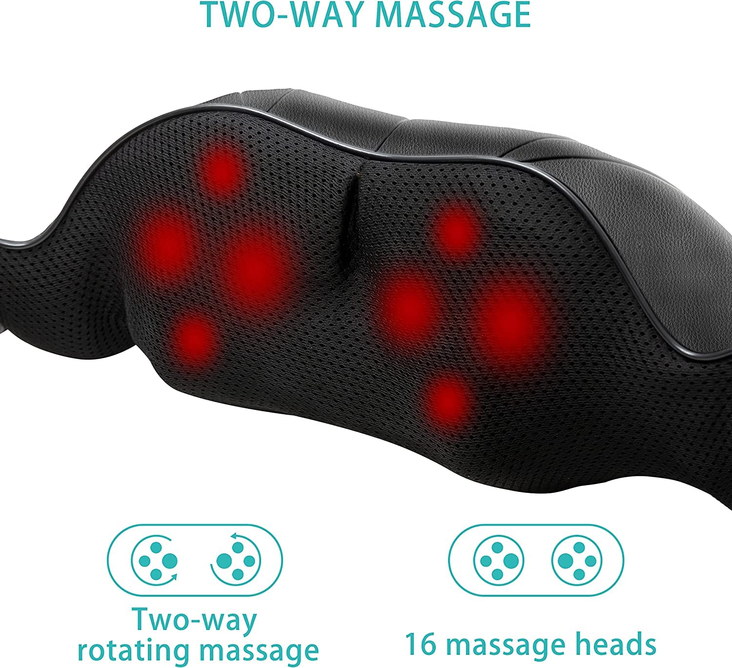 Aerlang Shiatsu Back And Neck Massager, Back Massager Deep Tissue Kneading Massager Neck And Shoulder Massager With Heat, Electr