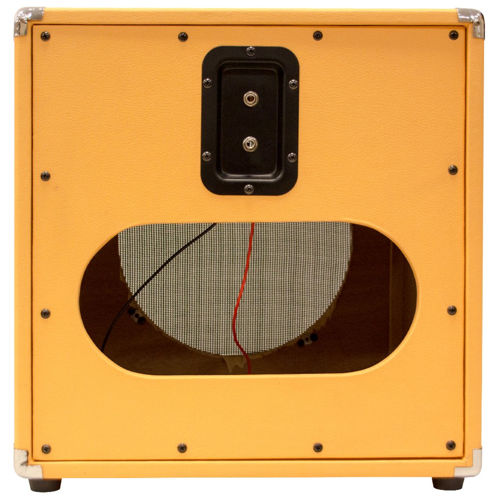 Seismic Audio - 1X12 Guitar Speaker Cab Empty - 7 Ply Birch - 12 Cube Cabinet - Orange Tolex, Black Removable Cloth Grill - Fron