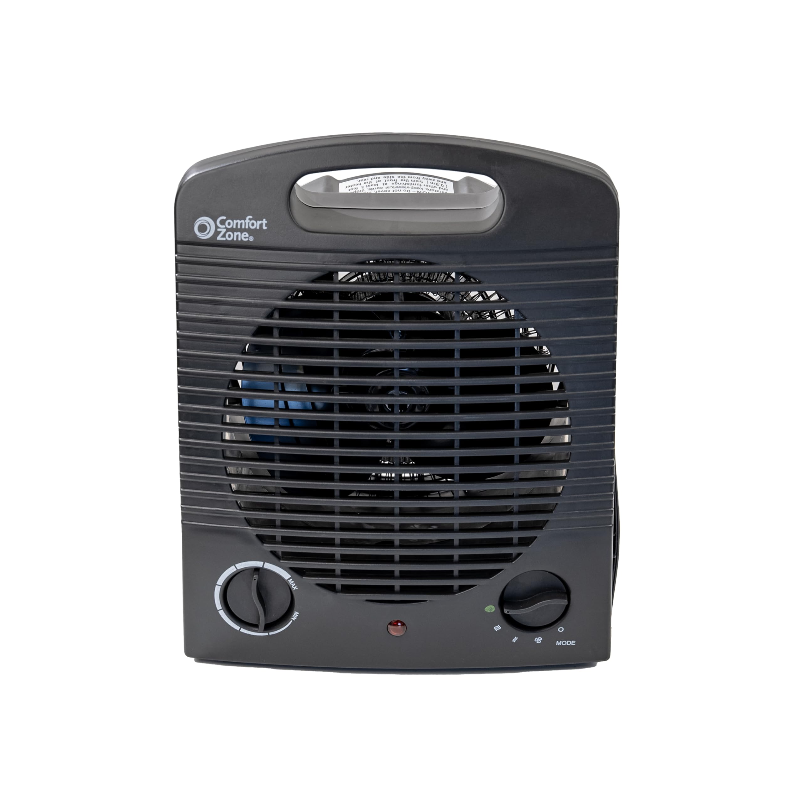 Comfort Zone Indoor Space Heater, Portable, Fan Forced, Electric, Adjustable Thermostat, Overheat Sensor, Safety Tip Over Switch