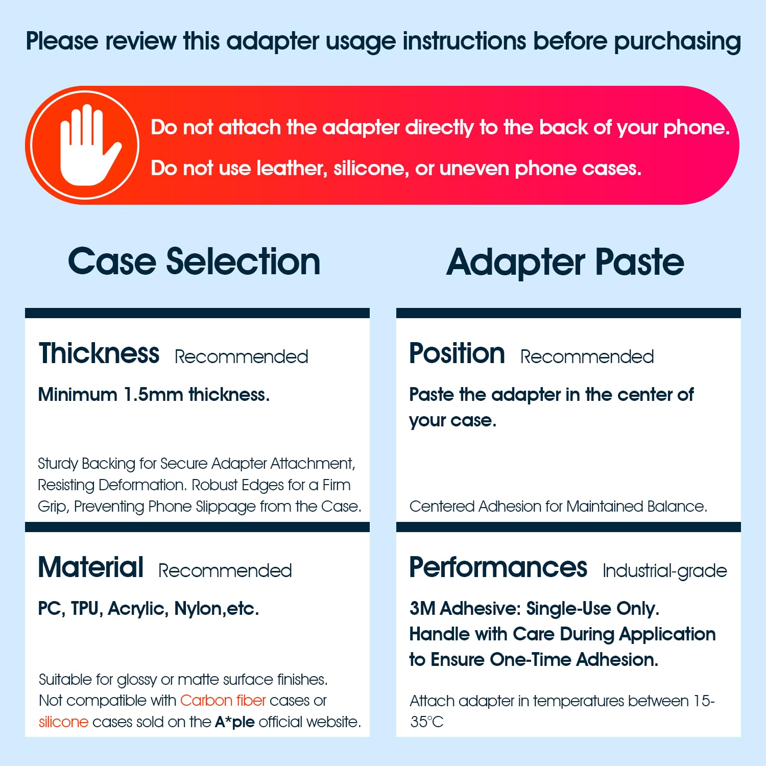 Sincetop Nylon Phone Adhesive Paste Adapter - Quick Install, Secure Connection, Durable Design - Compatible With C-Series?1St Or