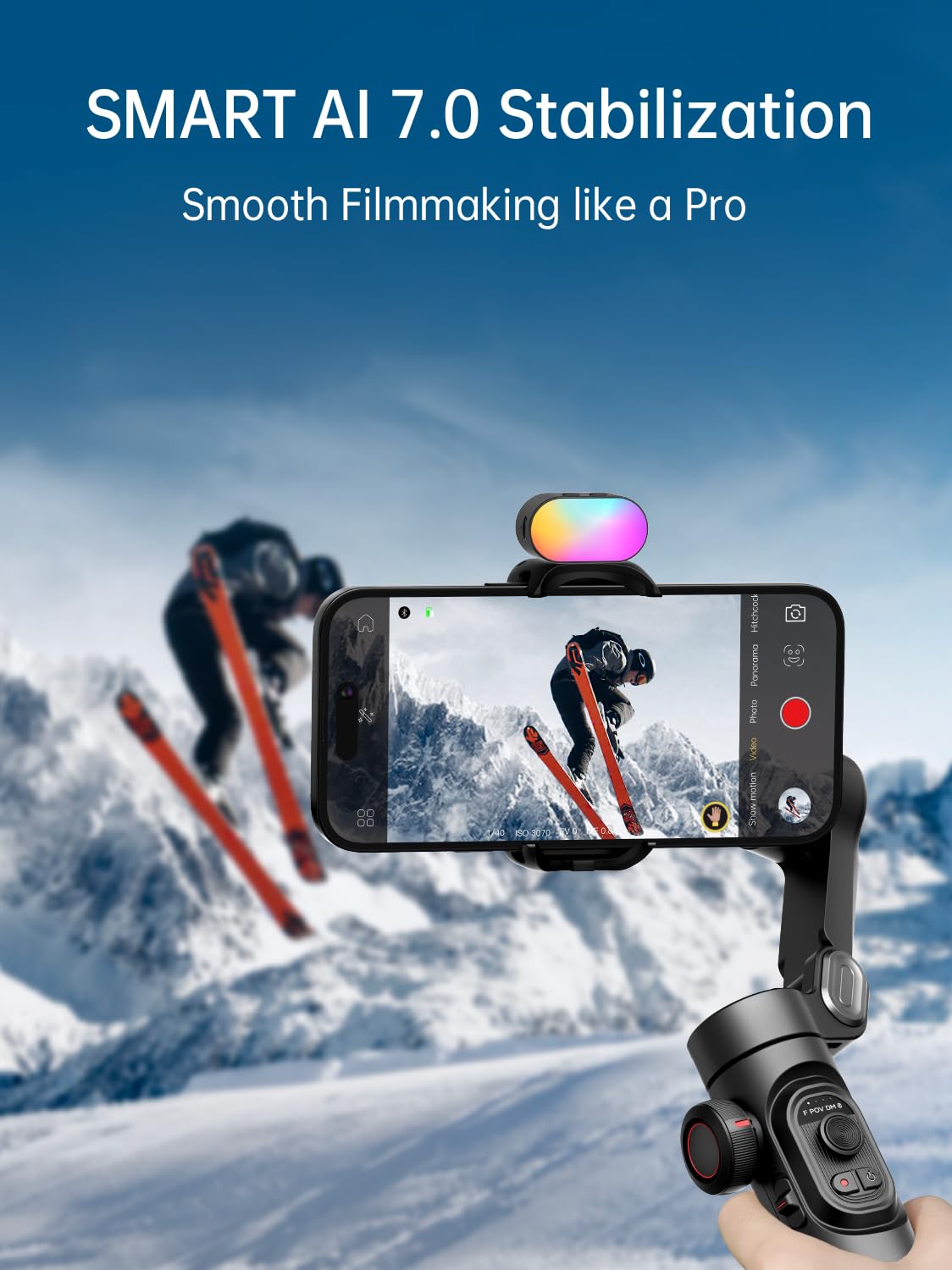 Gimbal Stabilizer Smartphone Iphone Video: Iphone Stabilizer Gimbal Smartphone Foldable 3 Axis Handheld Portable Android Gimbal