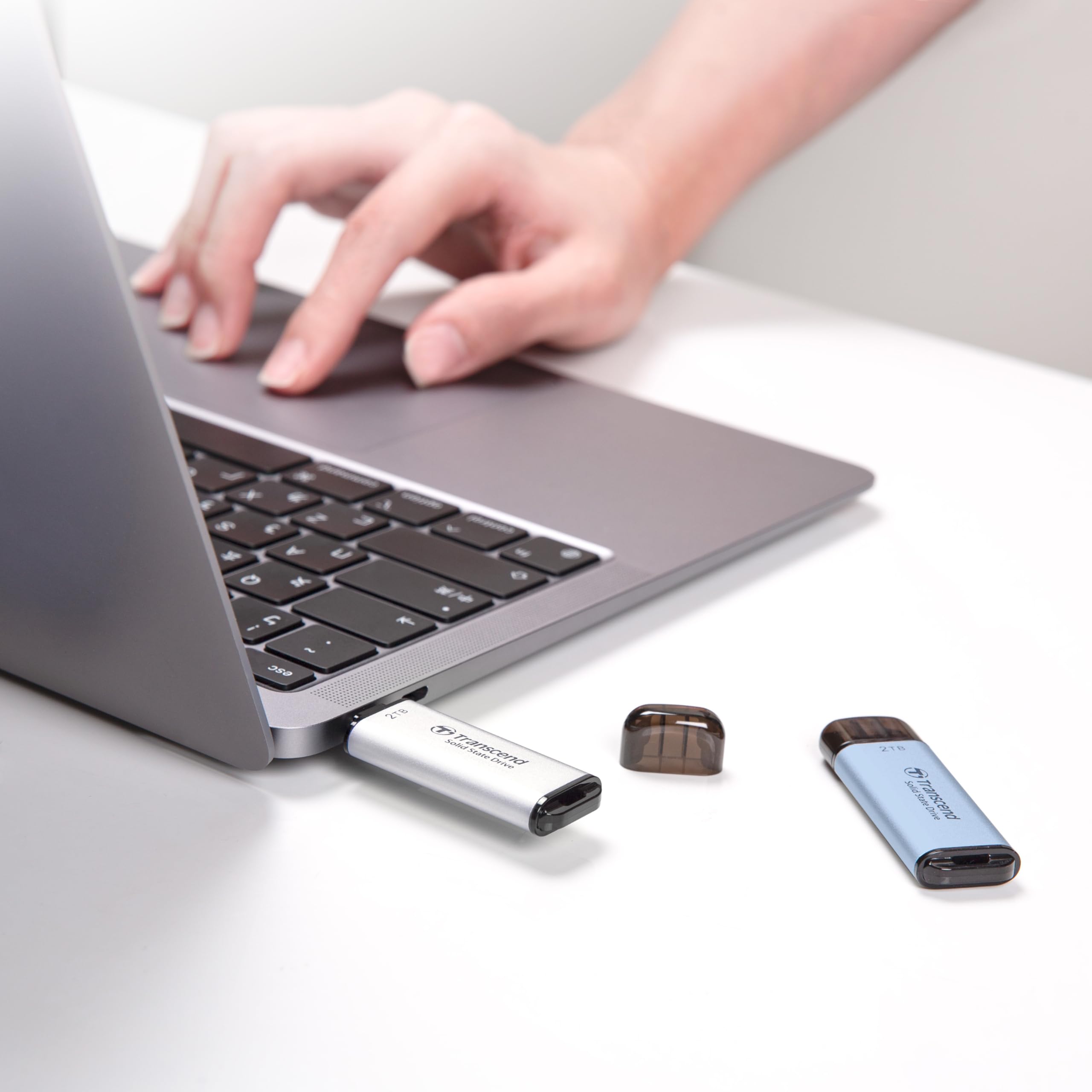 Transcend 2TB ESD300P, External Solild State Drive, Portable SSD, Compatible w/iPhone 4K ProRes, Up to 1050 MB/s,Type C, Pink   TS2TESD300P