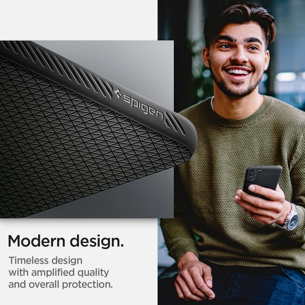 Spigen Liquid Air Designed For Galaxy S22 Case (2022) - Matte Black