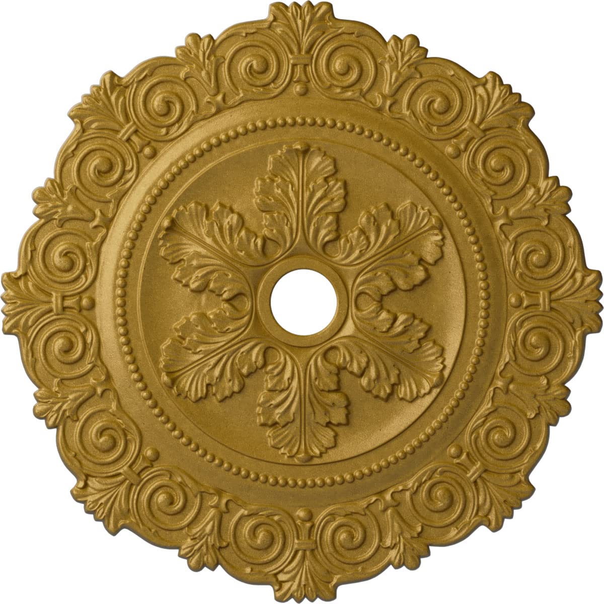 Ekena Millwork CM33SCPGS Scroll Medallion, Pharaohs Gold