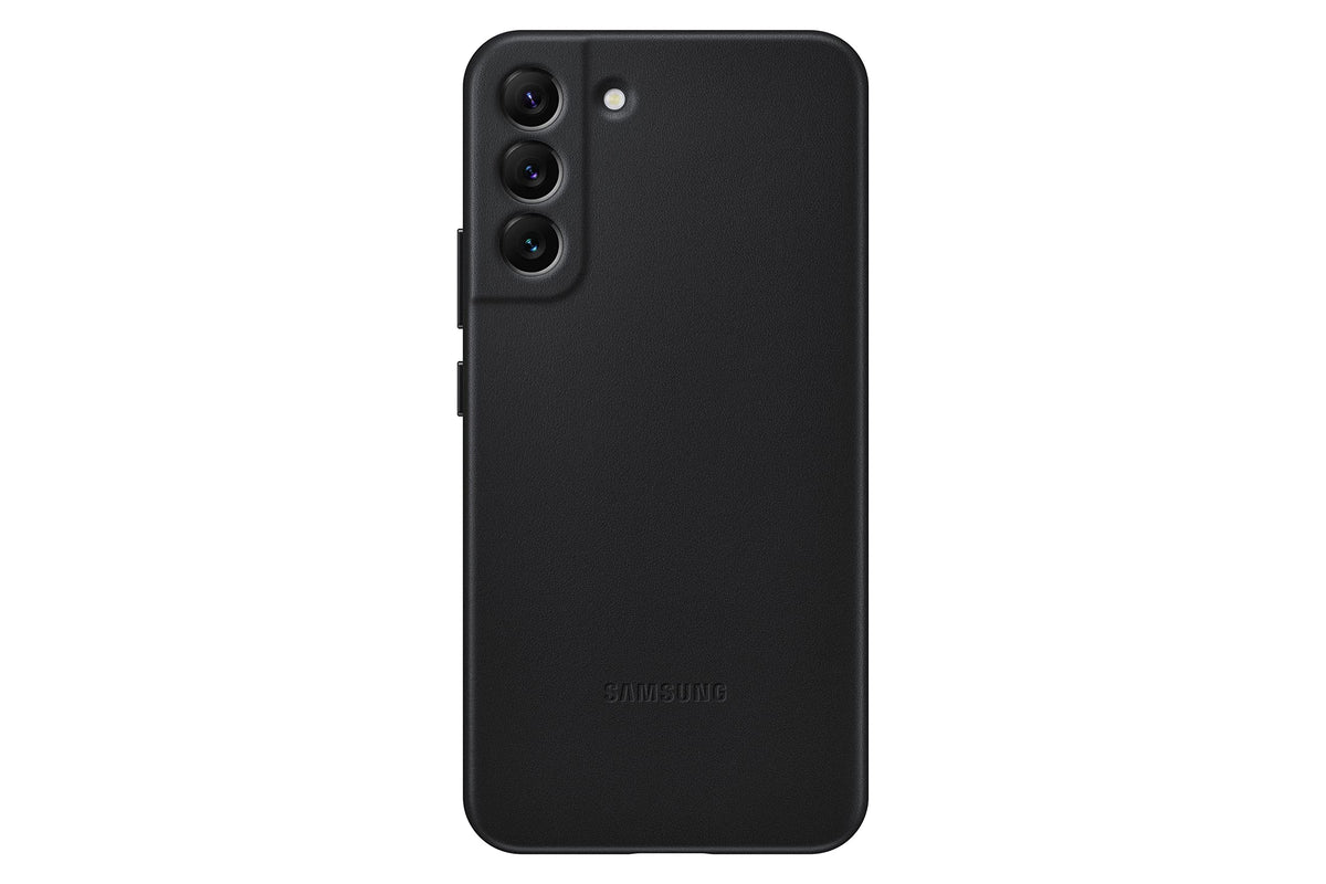Samsung Electronics Galaxy S22+ Leather Cover, Protective Phone Case, Camera Lens Protection, Shockproof, Premium, Elegant, Slim Design, US Version, Black,EF-VS906LBEGUS