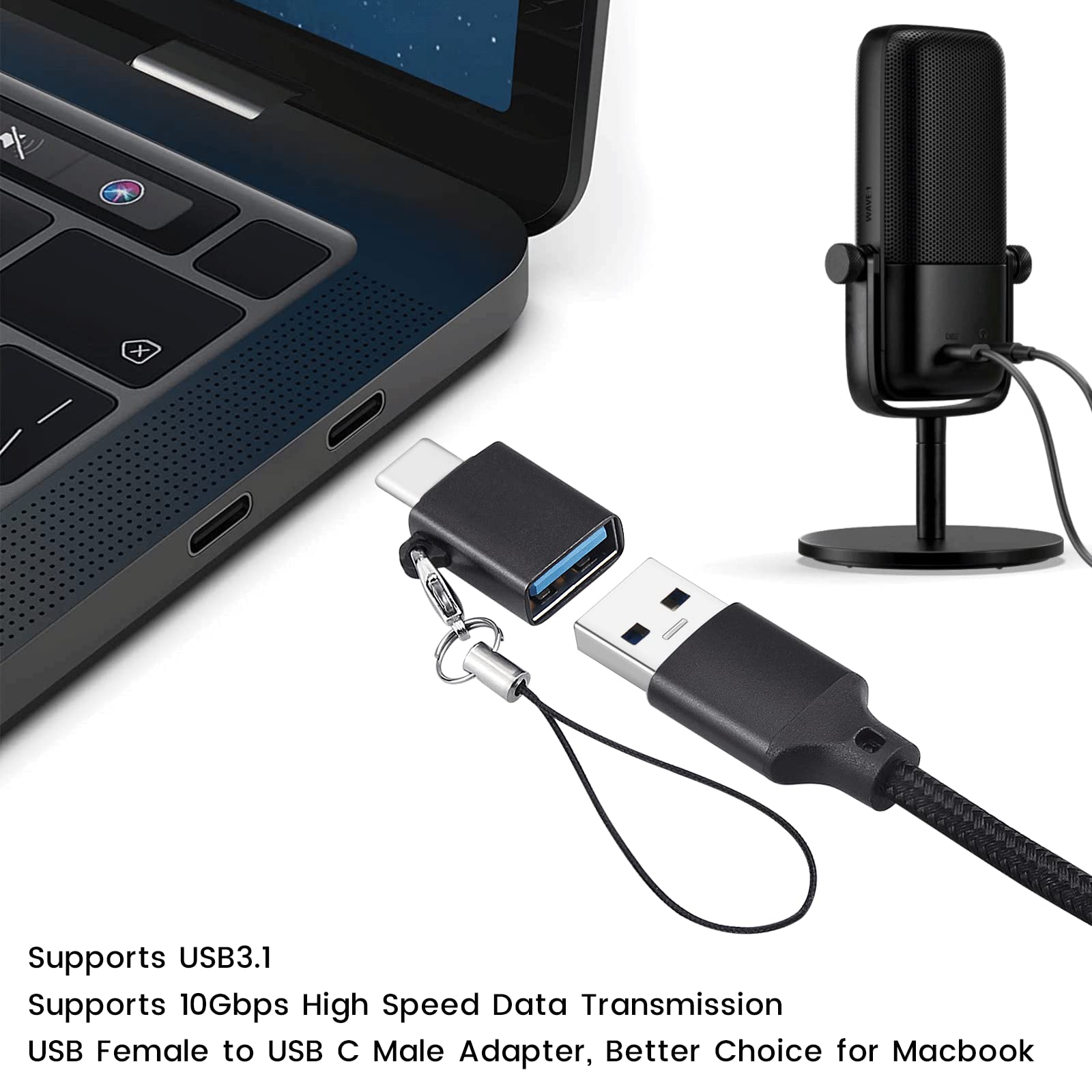 Weishan Usb C Cable For Elgato Hd60 S+, Hd60 X Game Capture Card & Wave 3, Xlr Condenser Mic   Super Fast Charging Cable With Ad