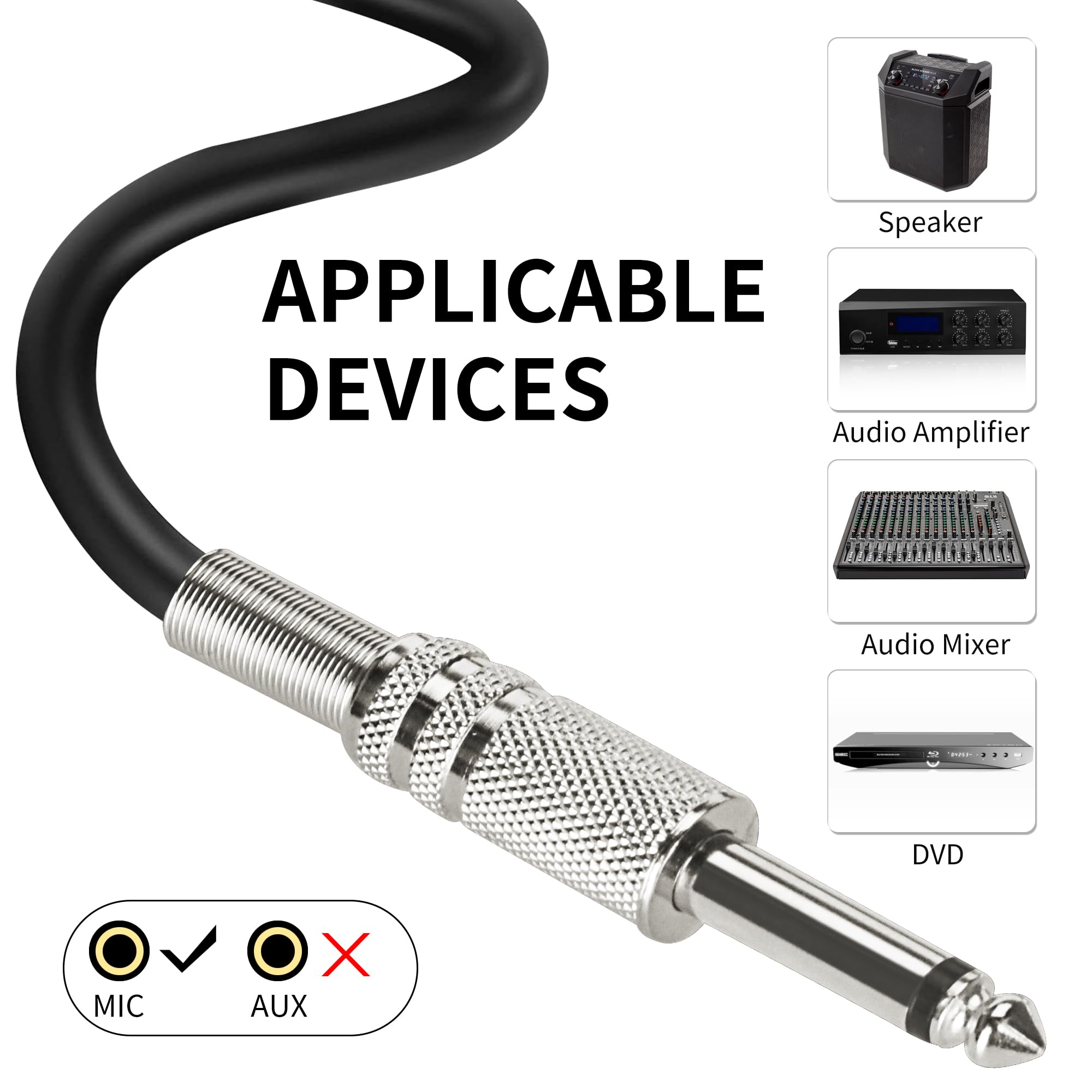 Marengo Dynamic Vocal Microphone For Karaoke Speaker,Wired Handheld Mic With On And Off Switch And 13Ft Detachable Cable