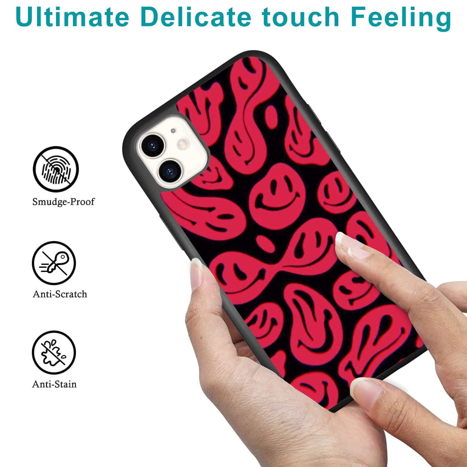 Unnkine Cute Face Case For Iphone X/Xs Girls Women Lovely Face Hippie Indie Design Soft Tpu Hard Back Shockproof Anti Scratch Pr