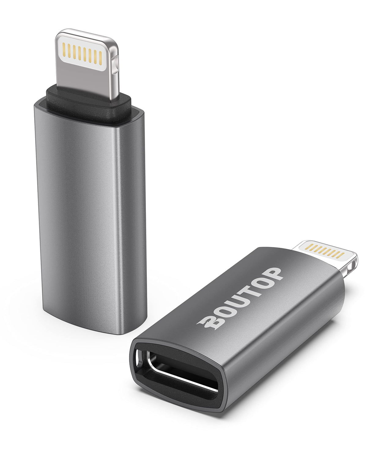 [Apple Mfi Certified] Usb C To Lightning Adapter Support 27W Pd Fast Charging Compatible With Iphone Ipad Ipod (2 Pack)
