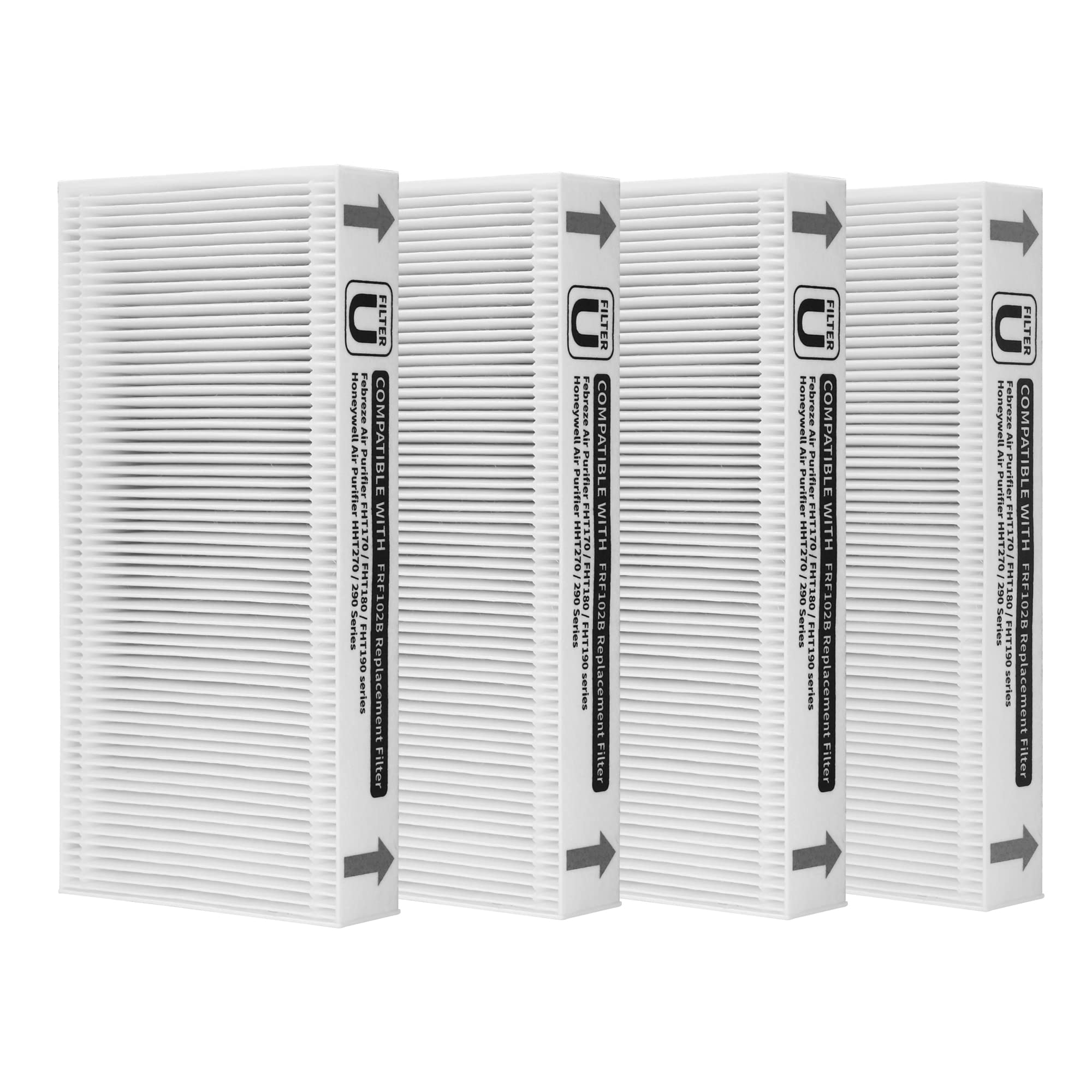 Gokbny 4 Pack Frf102B True Hepa Replacement Filter Compatible With Febreze Frf102B/Fht170/Fht180/Fht190 Purifiers And Honey Well