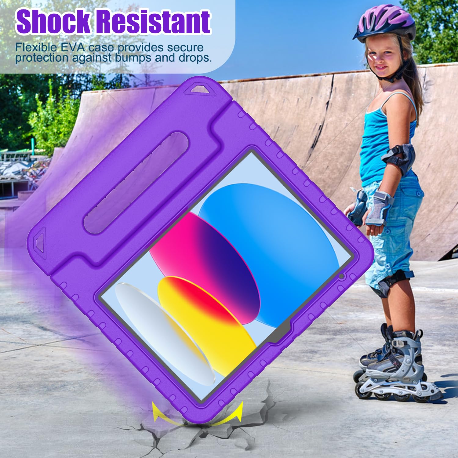 Avawo Ipad 10Th Generation Kids Case 2022 (10.9 Inch), New Ipad 10.9 2022 Case With Built In Screen Protector, Shockproof, Porta