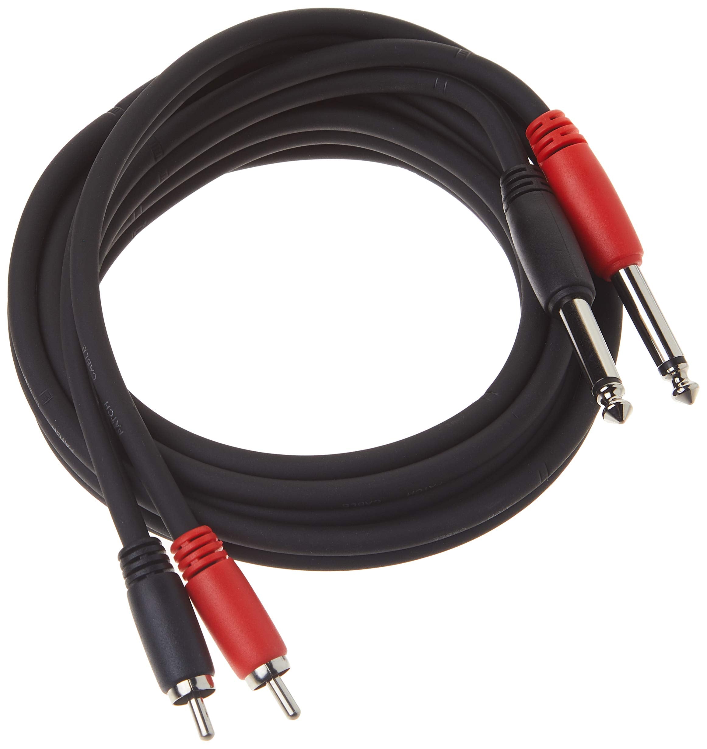 6 Foot Rca 1/4 In Dual Cable