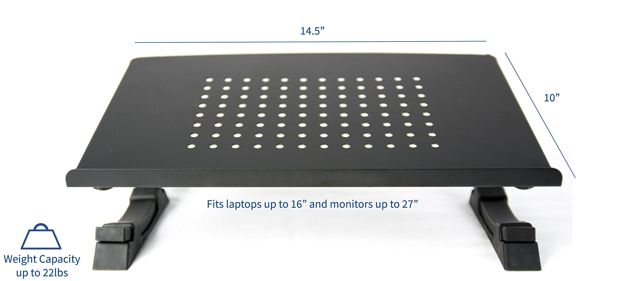 VIVO Black Fully Adjustable Curved Laptop, Notebook and Monitor Riser Stand STAND V001N