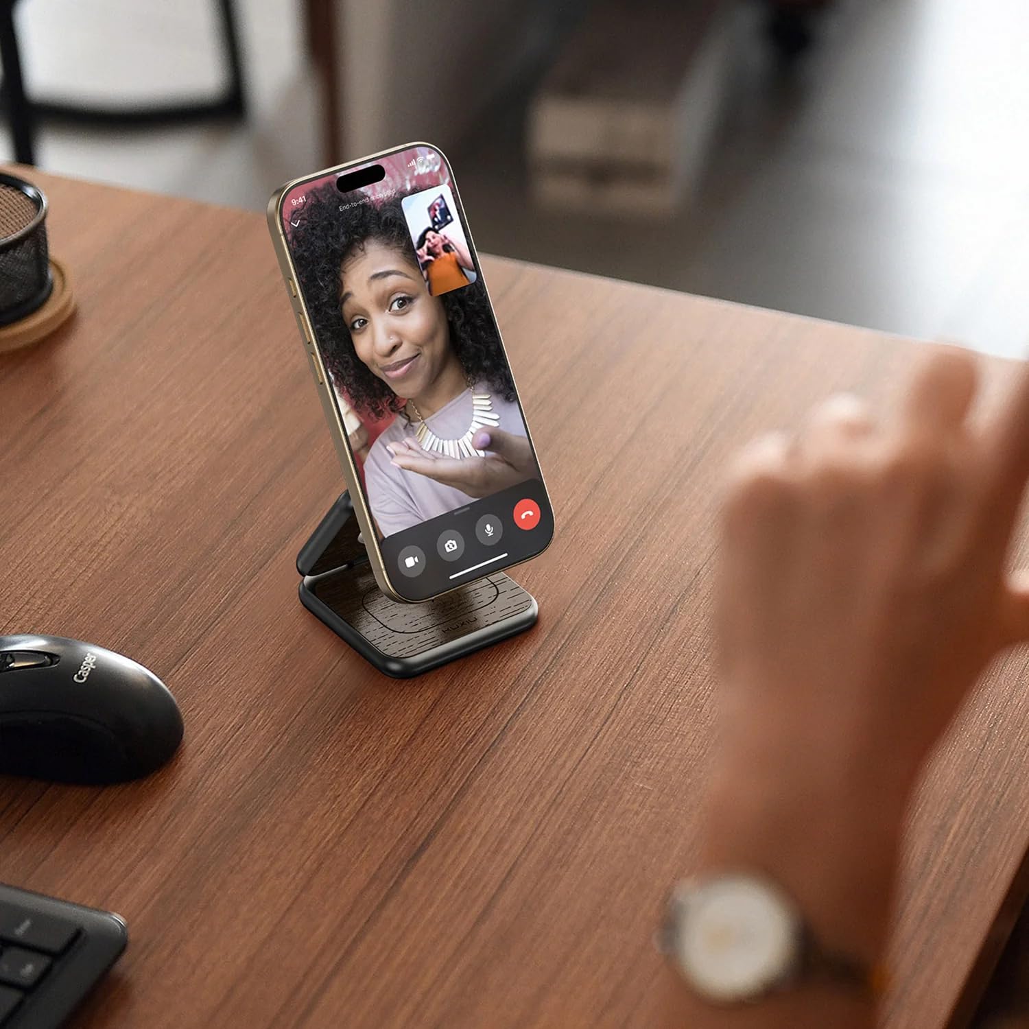 Ku Xiu X40Q Qi2 Certified 3-In-1 Wireless Charging Station, 15W Foldable Wireless Charger For Iphone 16/15/14/13/12, 5W Fast Cha