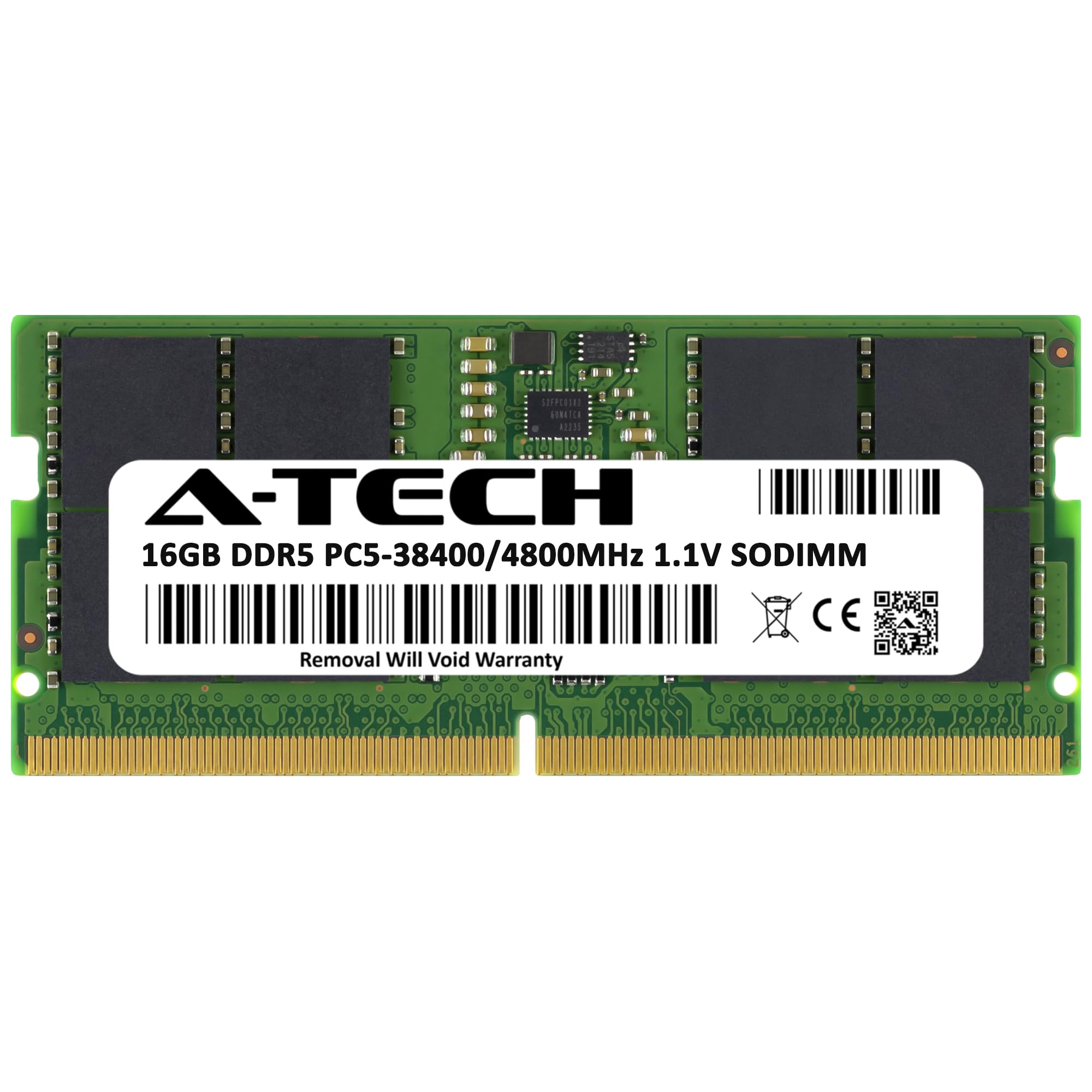A Tech 16Gb Ddr5 4800Mhz Pc5 38400 Cl40 Sodimm 1.1V Non Ecc Unbuffered So Dimm 262 Pin Laptop Ram Memory Upgrade Module