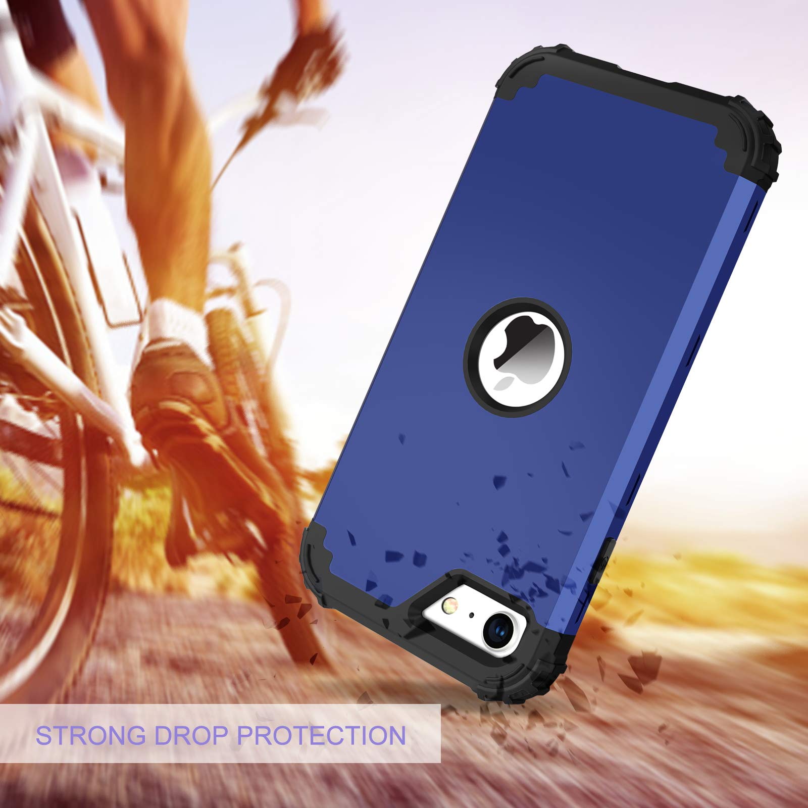 Bentoben For Iphone Se 2022 Case And Phone Case Iphone Se 2020, Heavy Duty 3 In 1 Full Body Rugged Shockproof Hybrid Hard Pc Sof