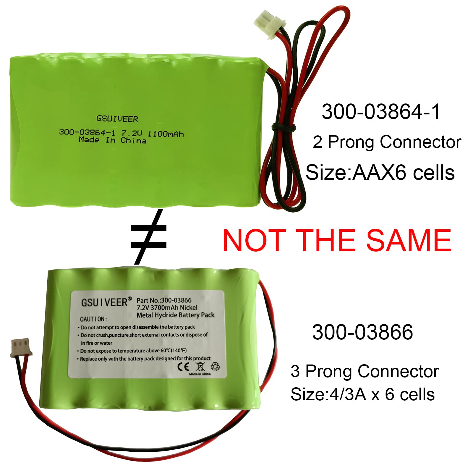 Gsuiveer 300-03864-1 Battery 7.2V 1100Mah Compatible With Honeywell Alarm Lynx Walynx-Rchb-Sc Honeywell Lynx Touch K5109, L3000,