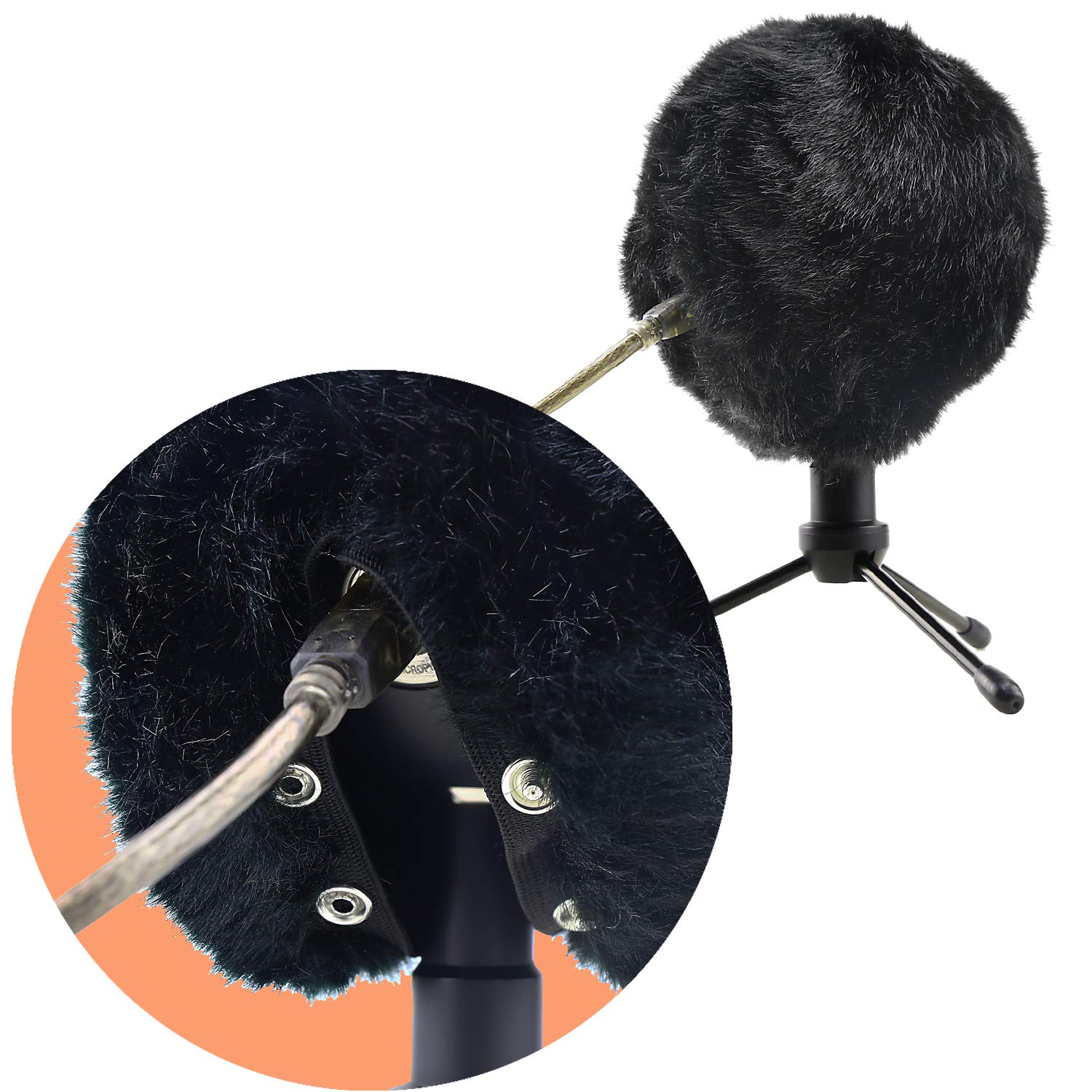 Blue Snowball Furry Windscreen Cover Muff   Professional Snowball Ice Mic Foam Wind Cover Windshield Pop Filter For Recordings,