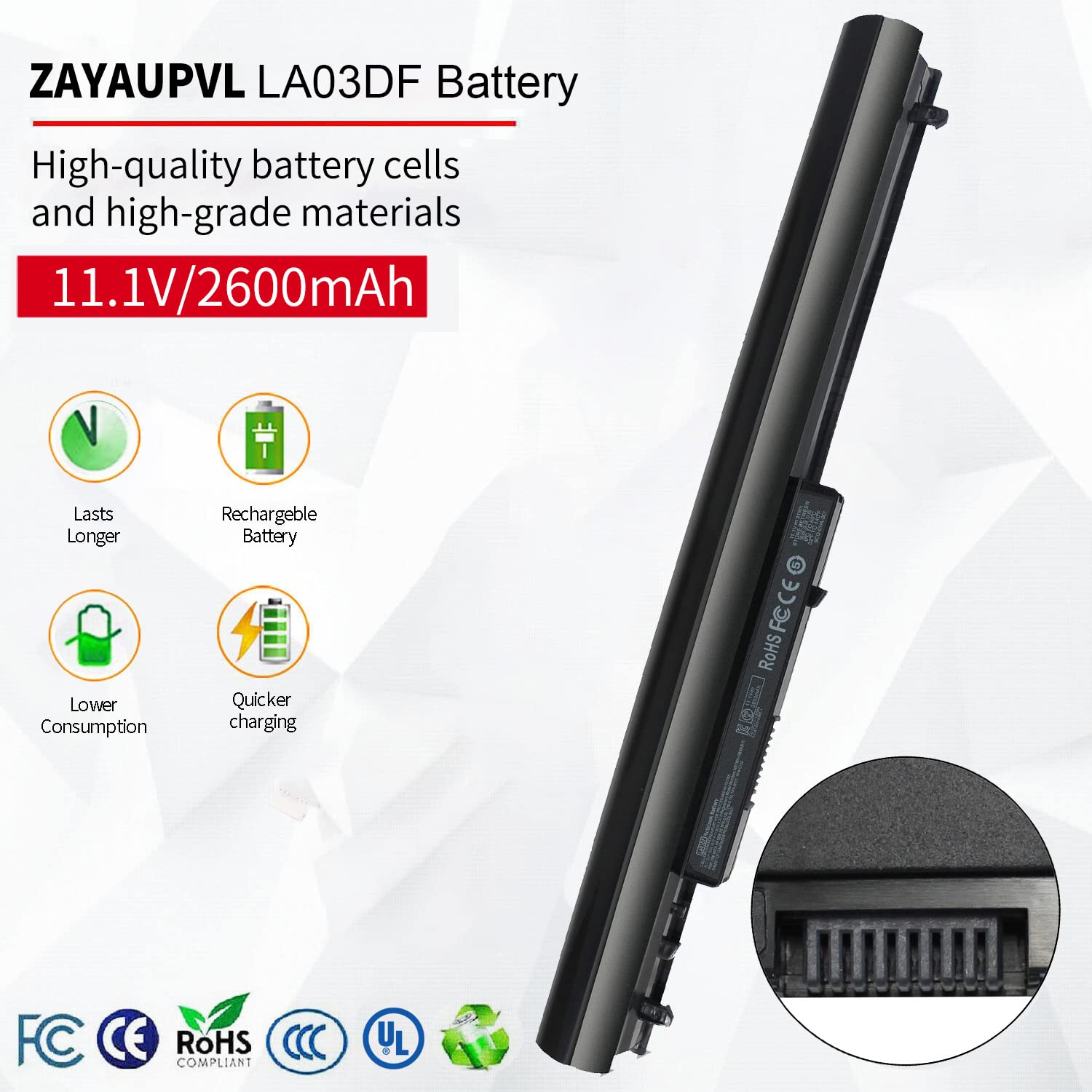 La03Df Battery For Hp 15 F Series 776622 001 15 F272Wm 15 F233Wm 15 1272Wm 15 F387Wm 15 F222Wm 15 F271Wm 15 F211Wm 15 F010Wm 15