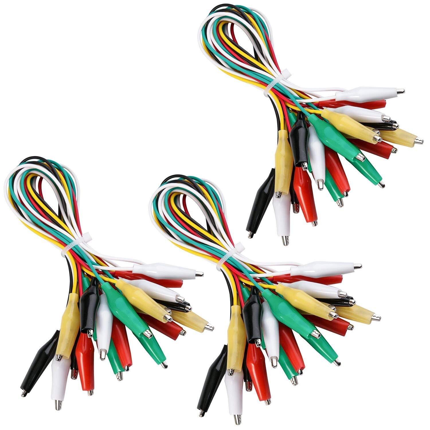 ELEGOO 30 PCS Alligator Clip Test Leads Set with Alligator Clips Double-end 50cm Jumper Wire