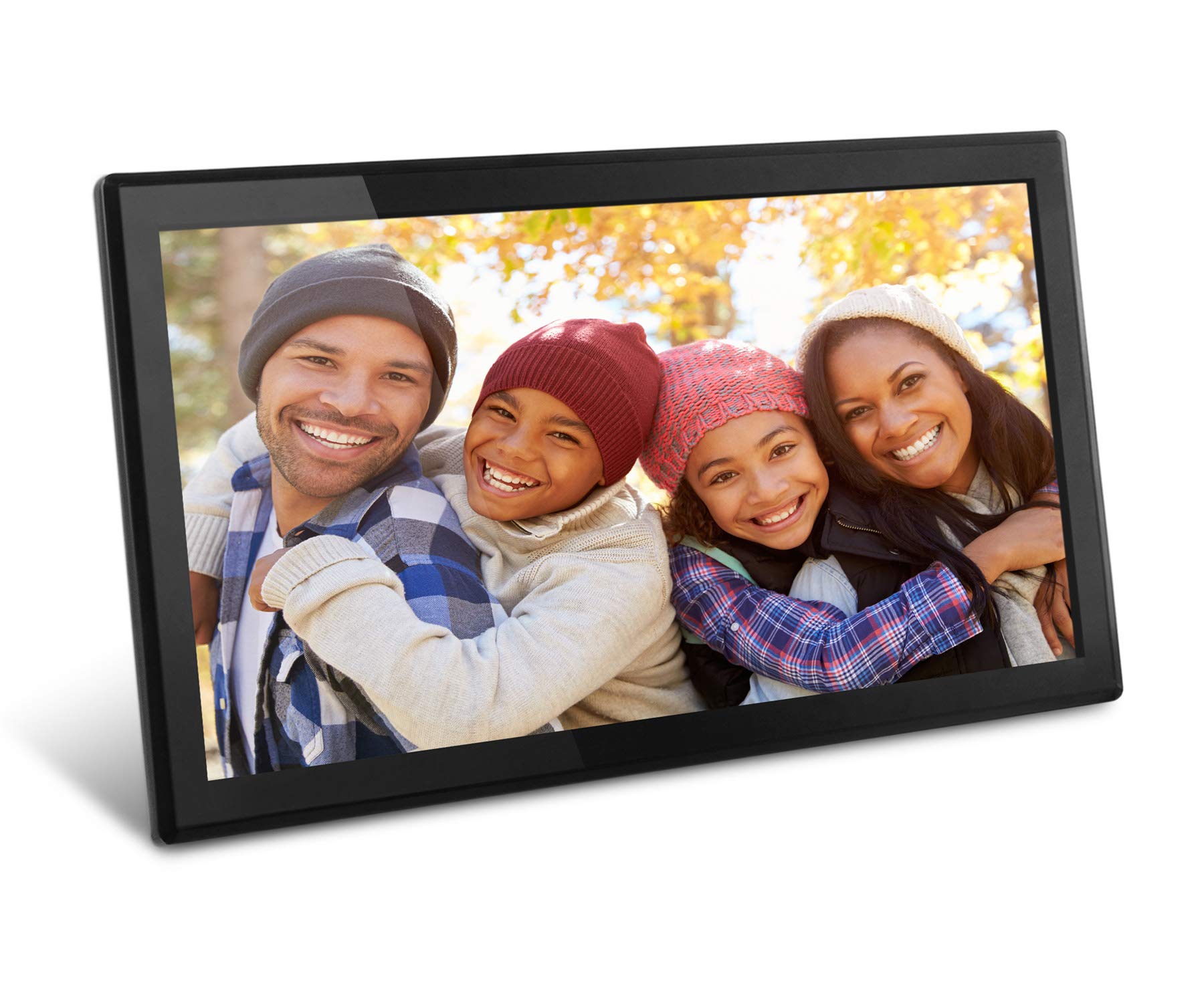 Aluratek 17'' Wifi Digital Picture Frame, Touchscreen Ips Lcd Digital Picture Frame, 16Gb, Wireless Photo Sharing, Stylish Black