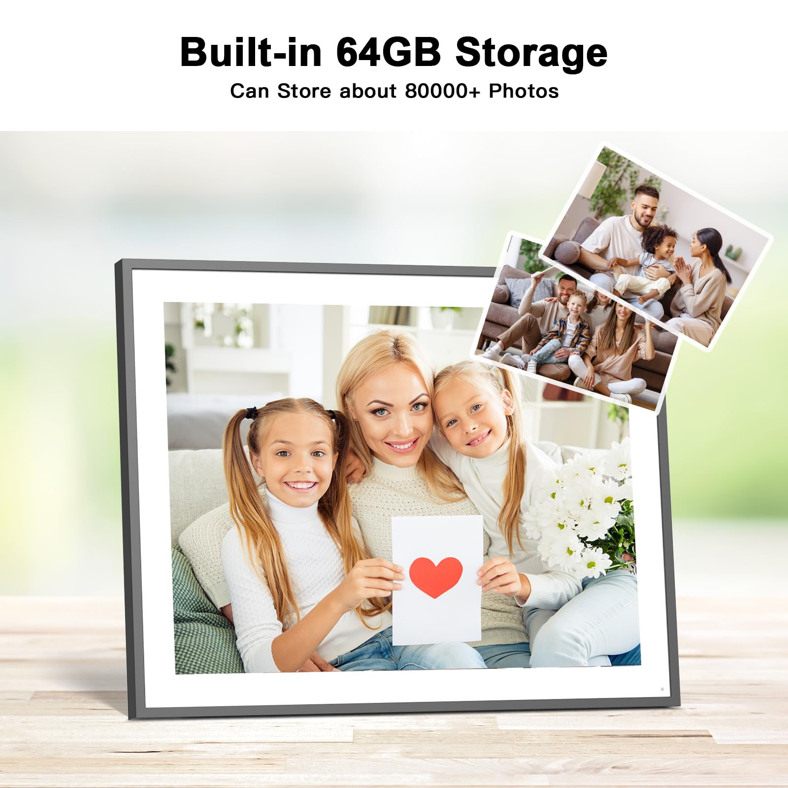Smart Digital Picture Frame 19 Inch Photo Frame   Dual Wifi Large Digital Frame, Touch Screen, 64Gb, Full Function, Wall Mountab